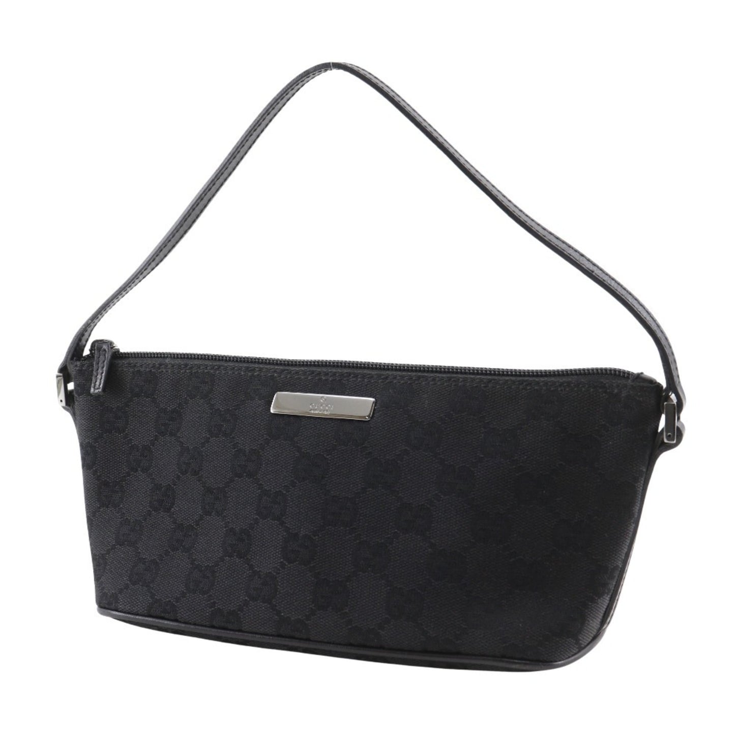 Gucci Black Gg Canvas Pouch