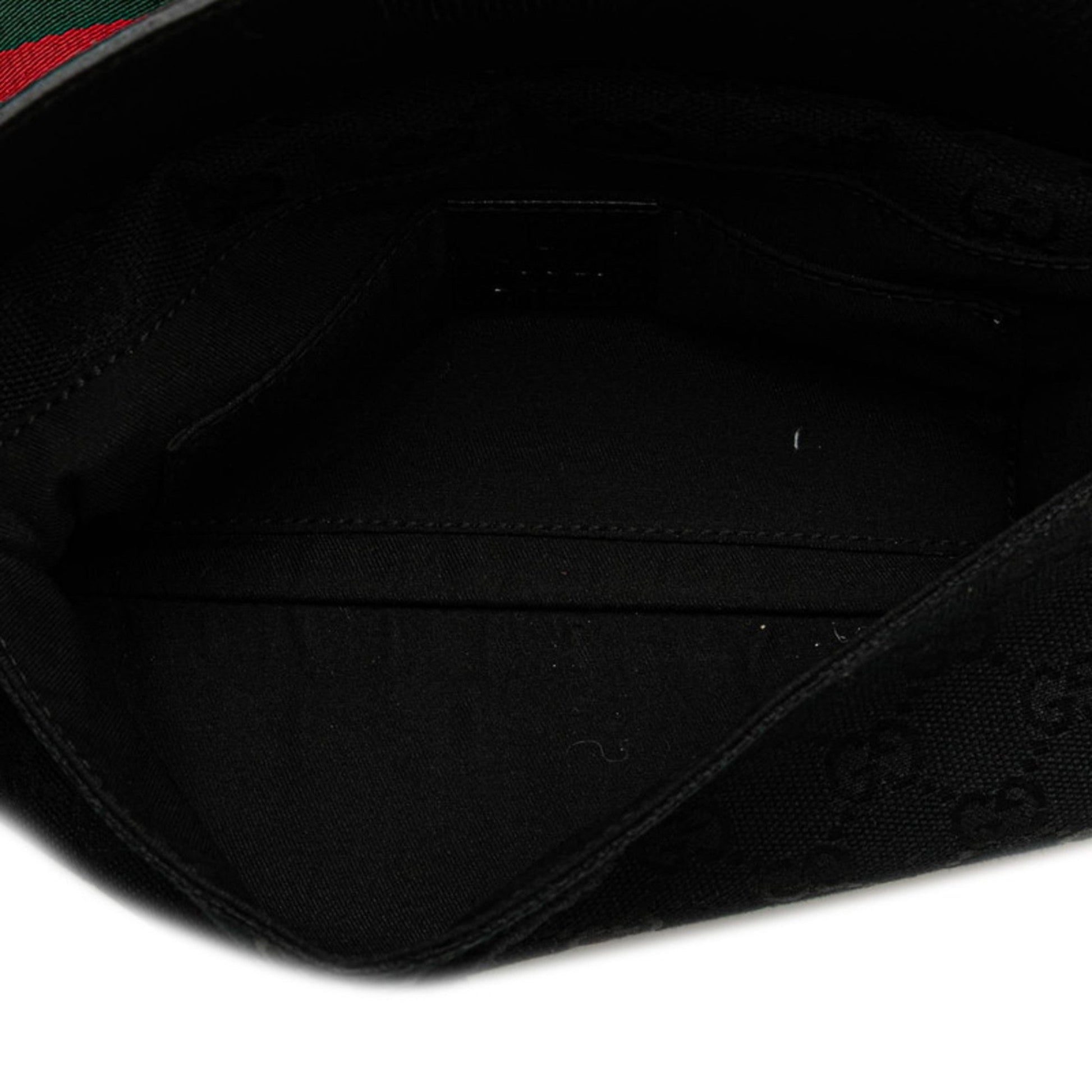 Gucci Black Canvas Leather Fanny Pack