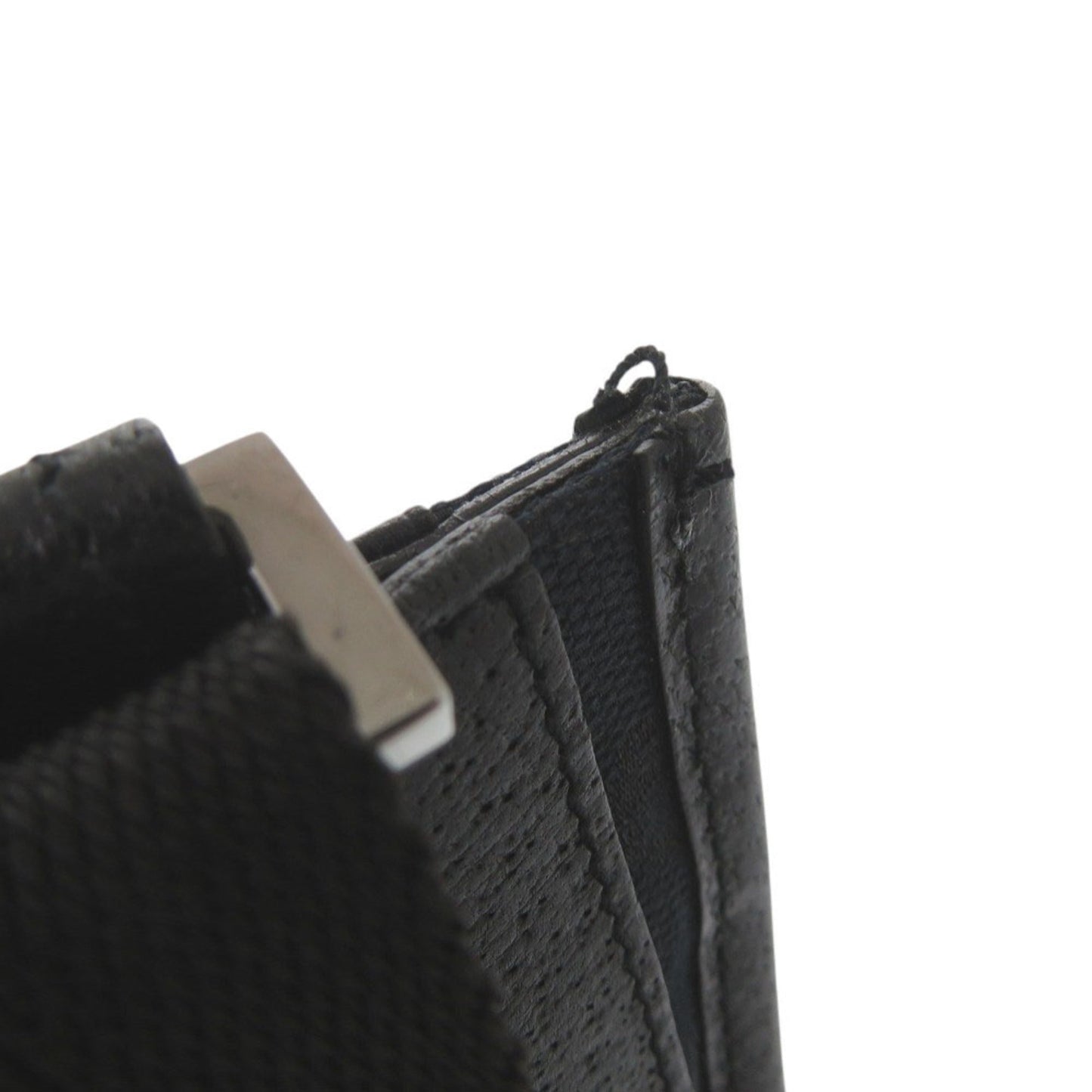 Gucci Black Gg Canvas Leather Shoulder Bag