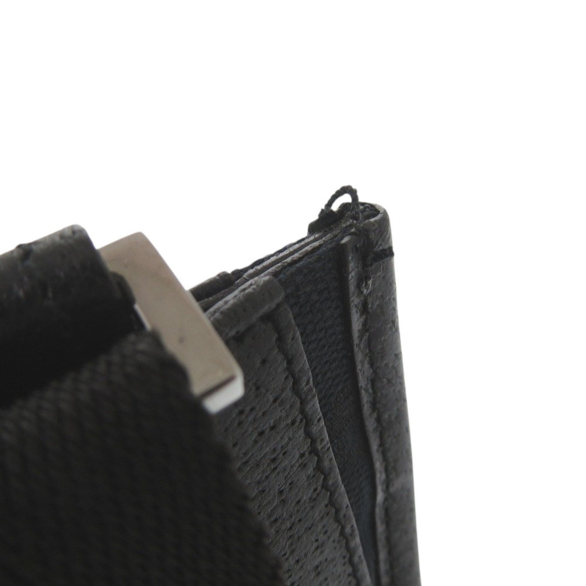 Gucci Black Gg Canvas Leather Shoulder Bag