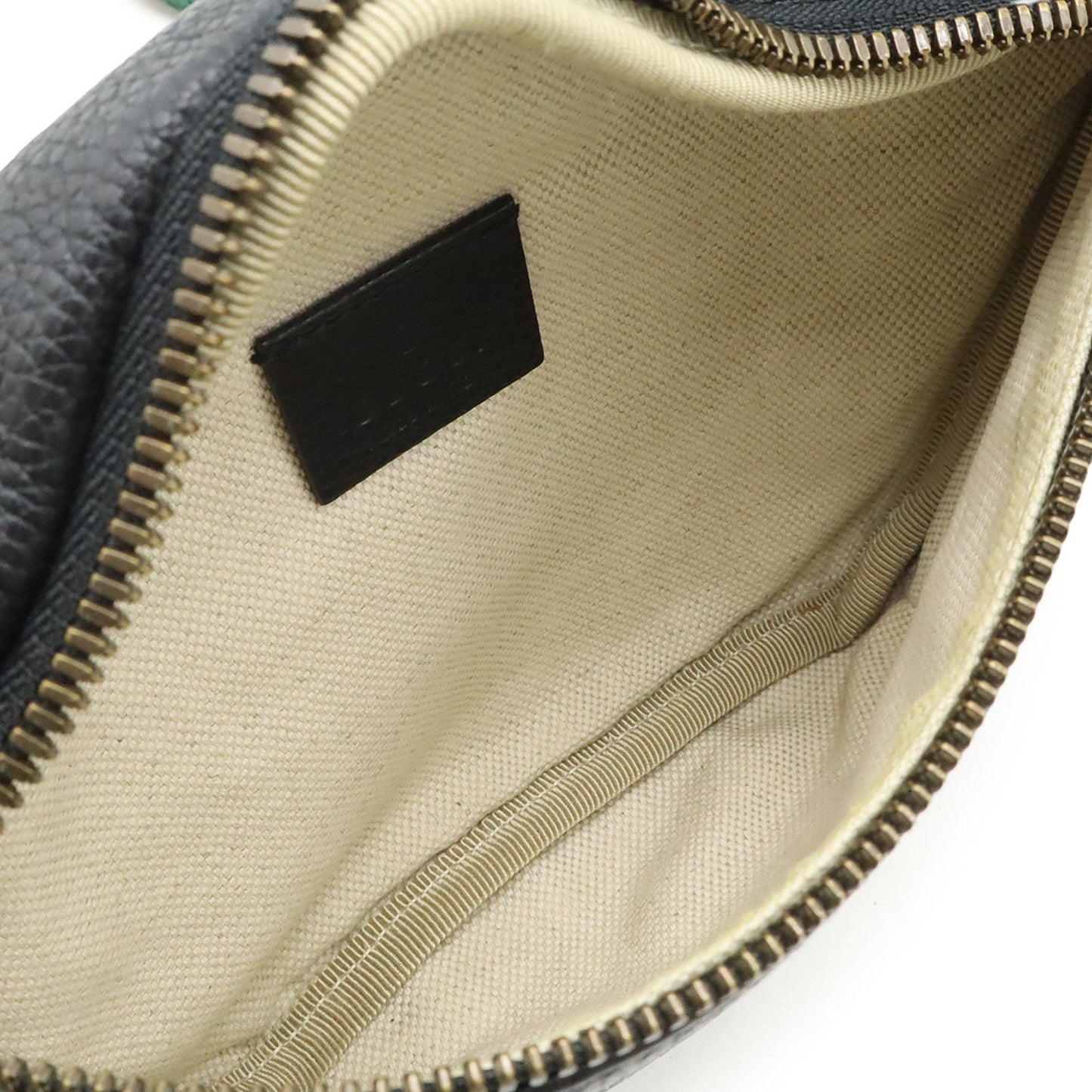 Gucci Black Green Red Color Leather Fanny Pack