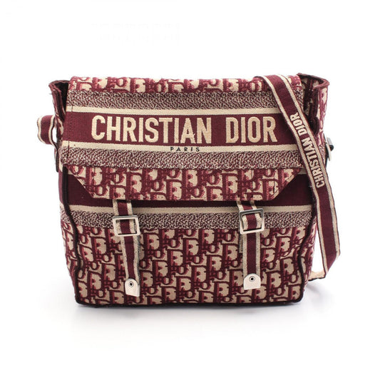 Dior Handbag Christian Bordeaux Shoulder Bag Canvas Beige Multicolor