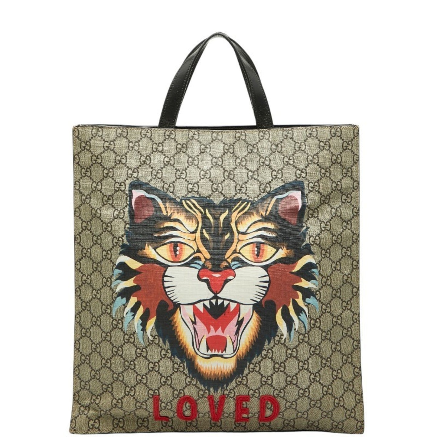 Gucci Beige Pvc Leather Tote Bag