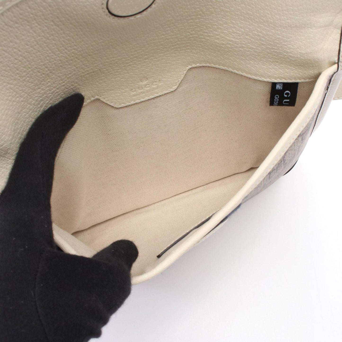 Gucci Beige Ivory Multi-Color Pvc Leather Fanny Pack Sling Bag