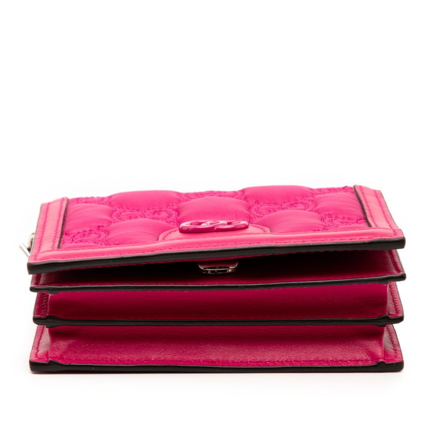 Gucci Pink Nylon Leather Handbag Shoulder Bag