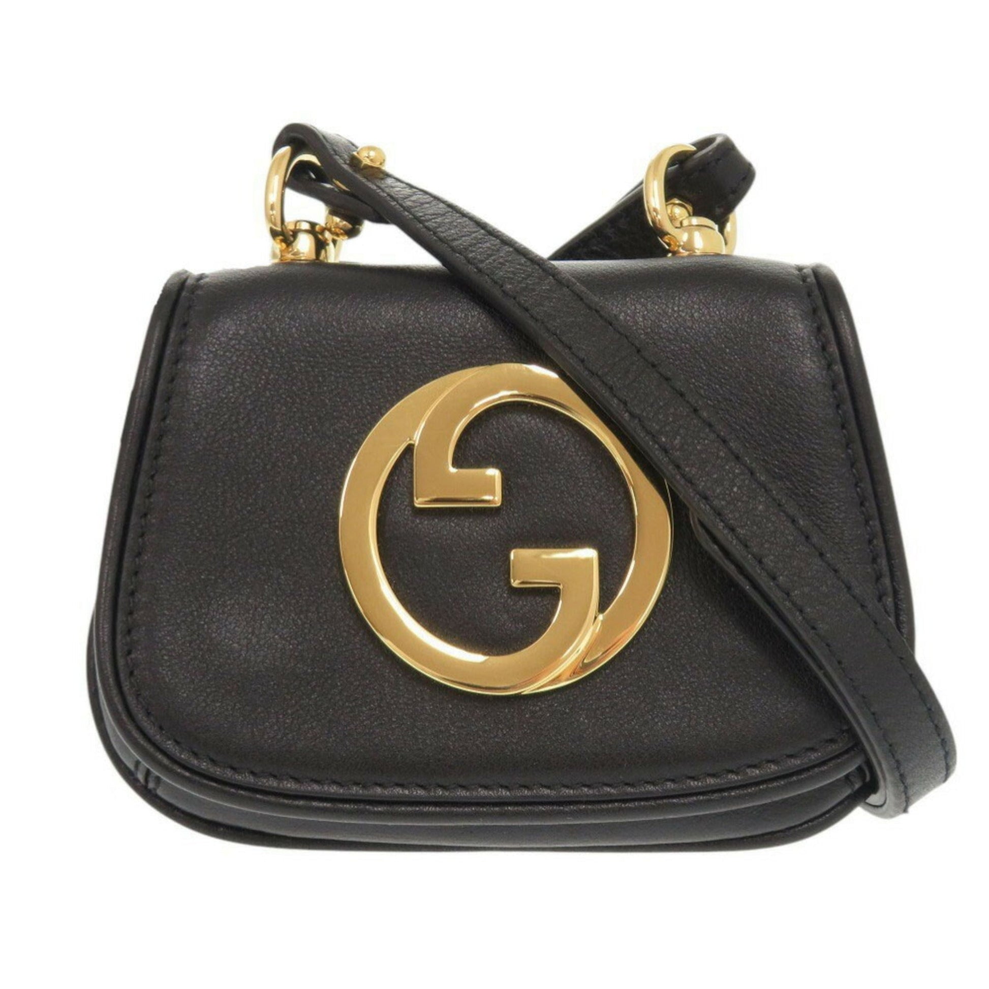 Gucci Black Leather Pouch Shoulder Bag
