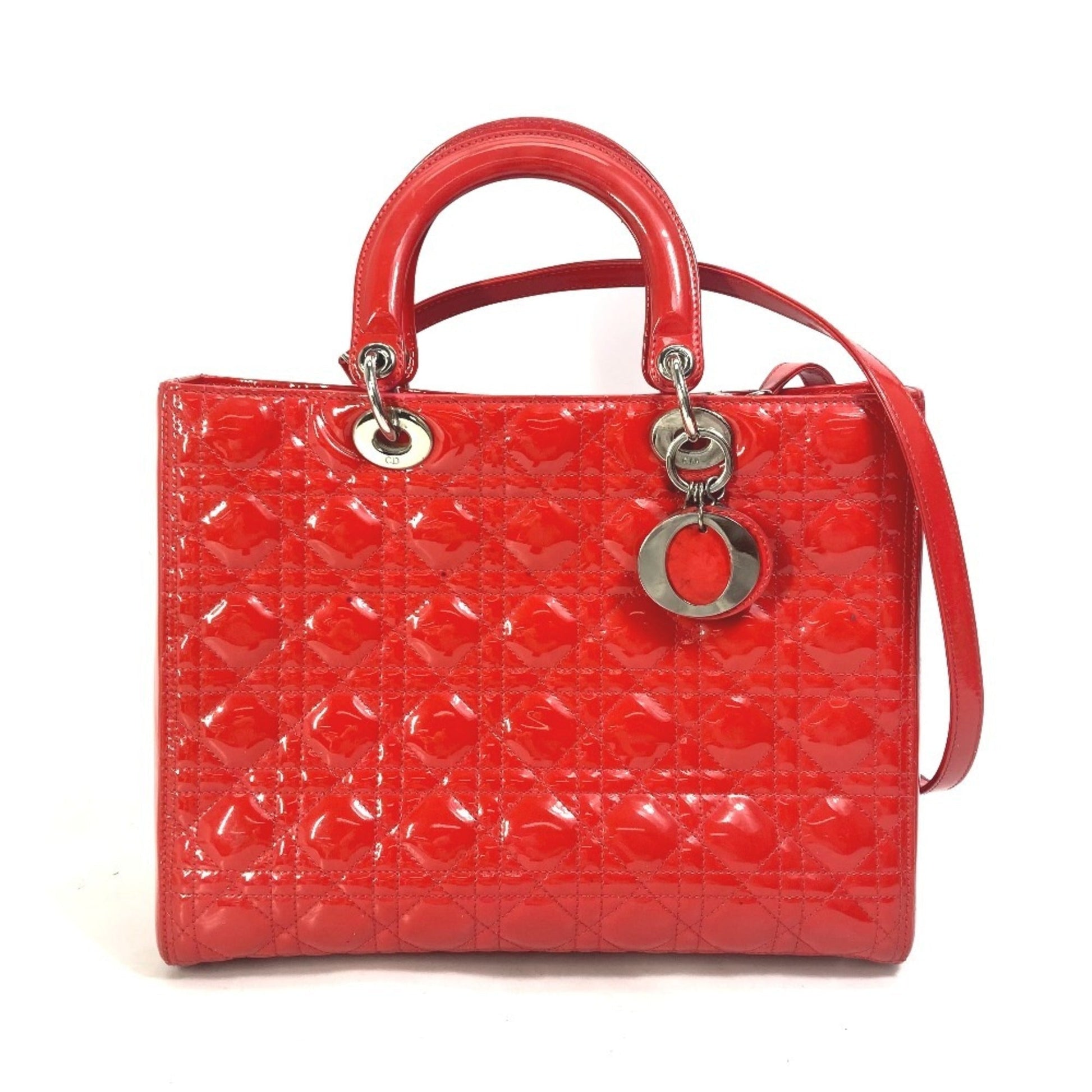 Dior Handbag Christian Color Shoulder Bag 12 Leather Red