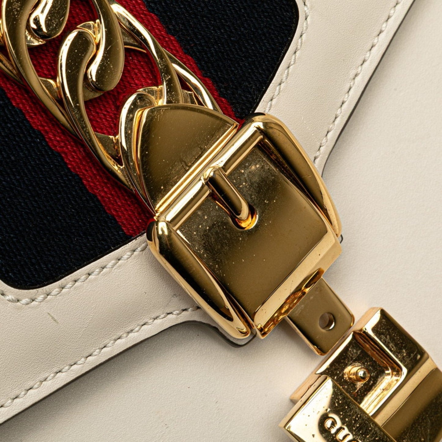 Gucci Multi-Color White Leather Shoulder Bag
