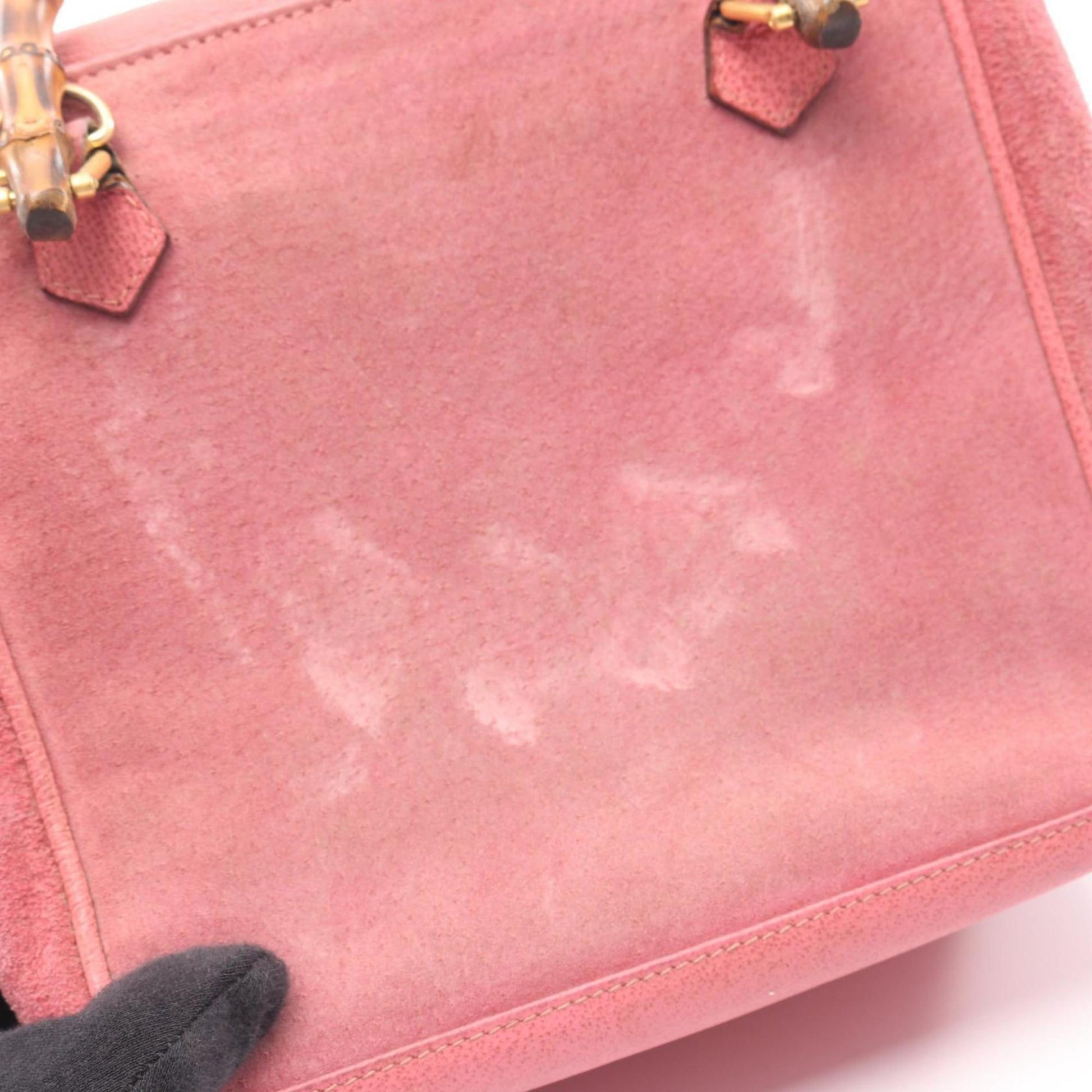 Gucci Pink Suede Leather Handbag