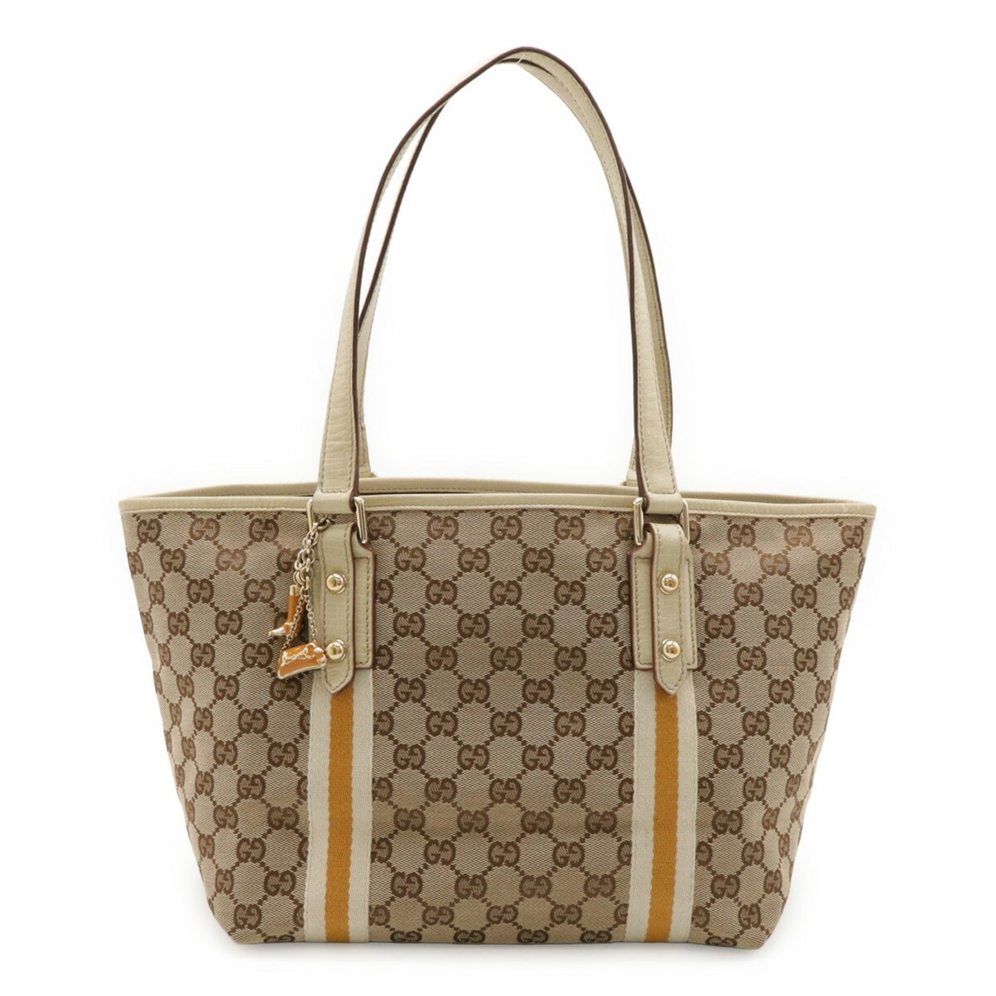 Gucci Gg Canvas Beige Ivory Khaki Mustard Gg Canvas Leather Shoulder Bag Tote Bag