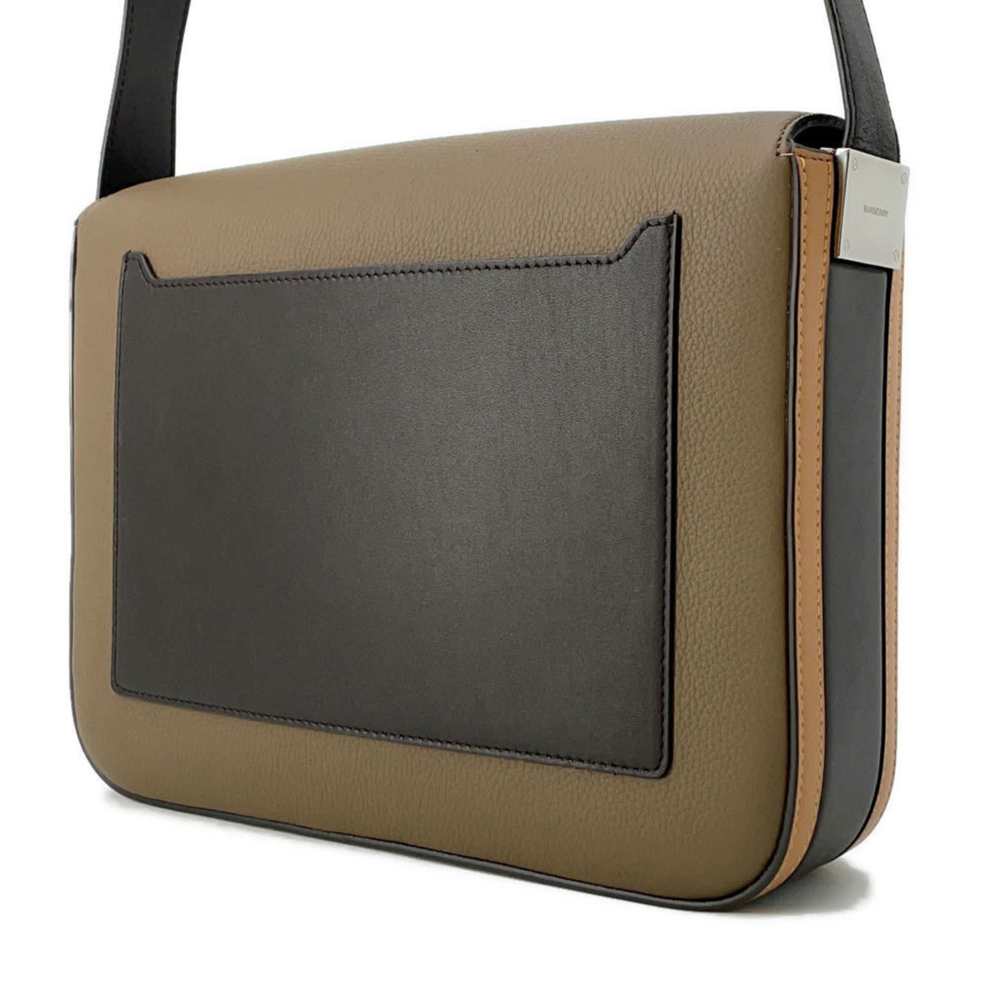 Burberry Messenger Bag Shoulder Bag Leather Brown
