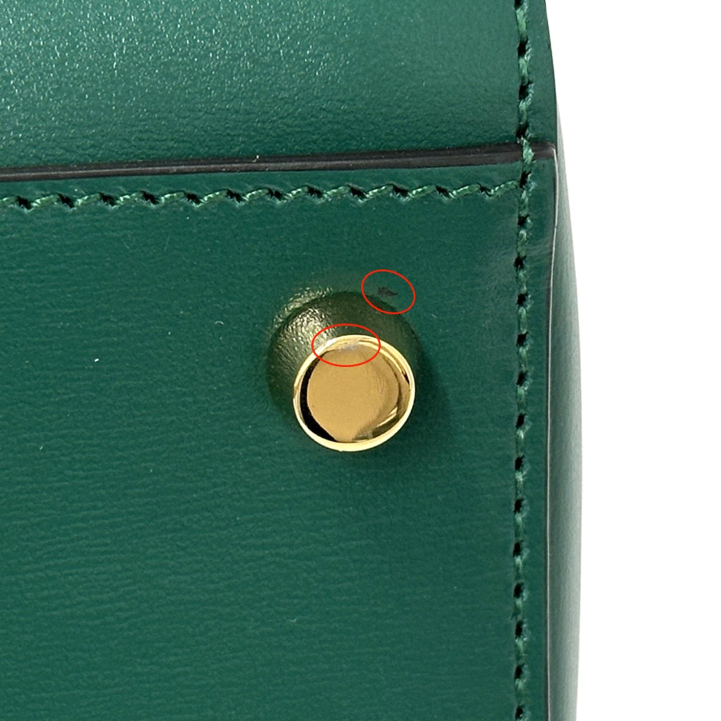 Gucci Green Leather Handbag Shoulder Bag