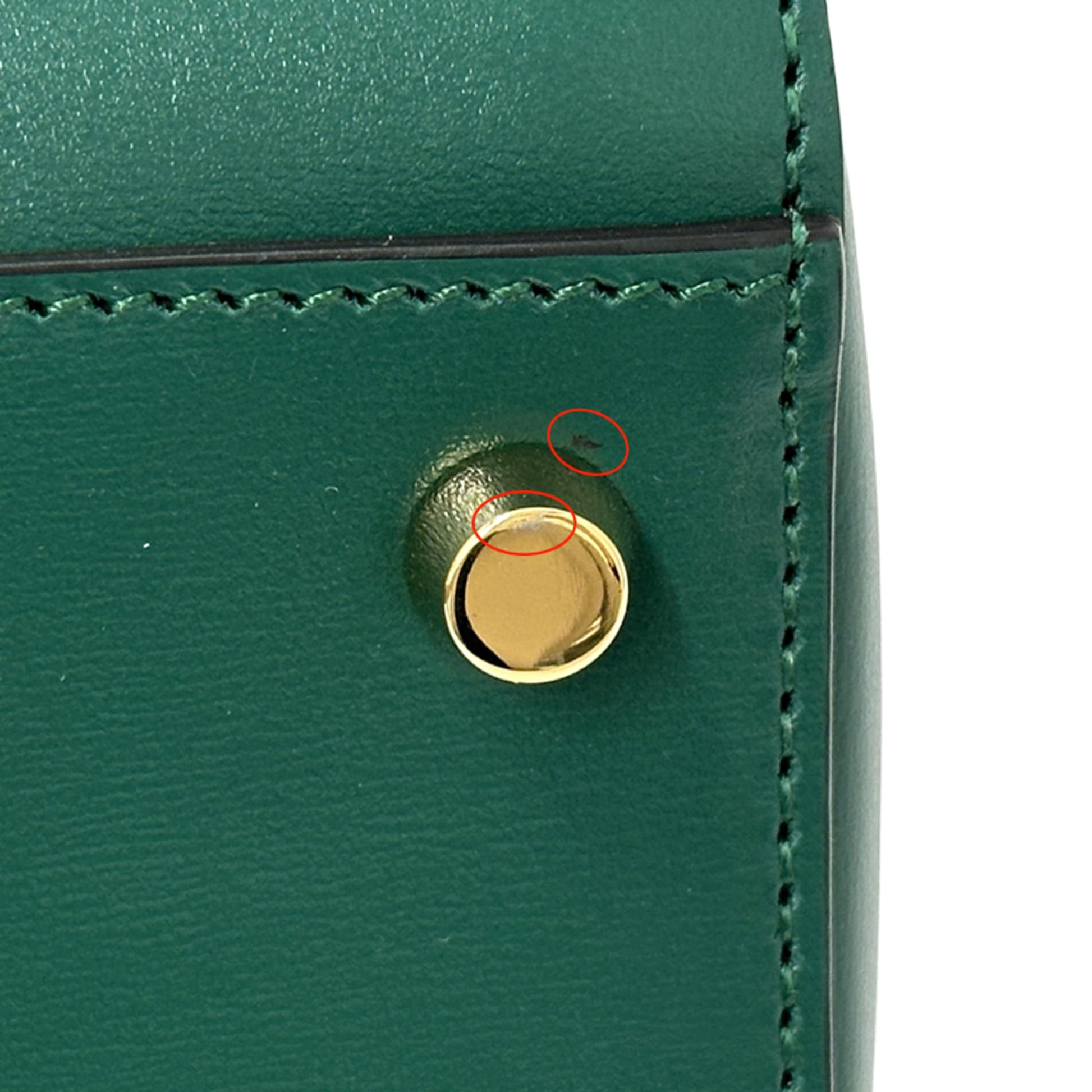 Gucci Green Leather Handbag Shoulder Bag