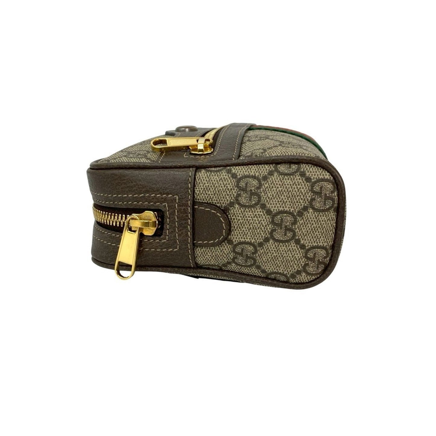 Gucci Brown Green Red Color Leather Pvc Shoulder Bag Sling Bag