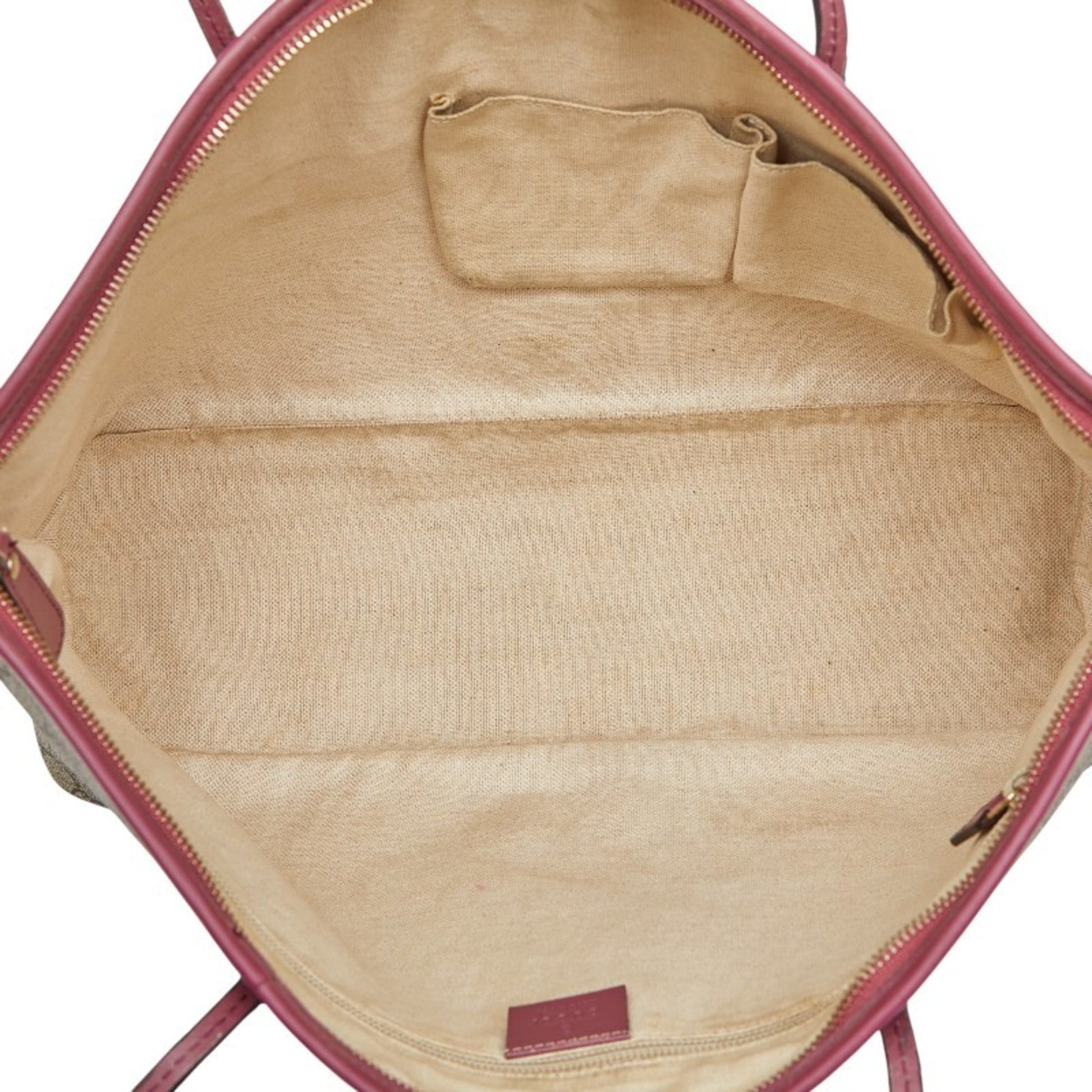 Gucci Green Canvas Leather Shoulder Bag Tote Bag