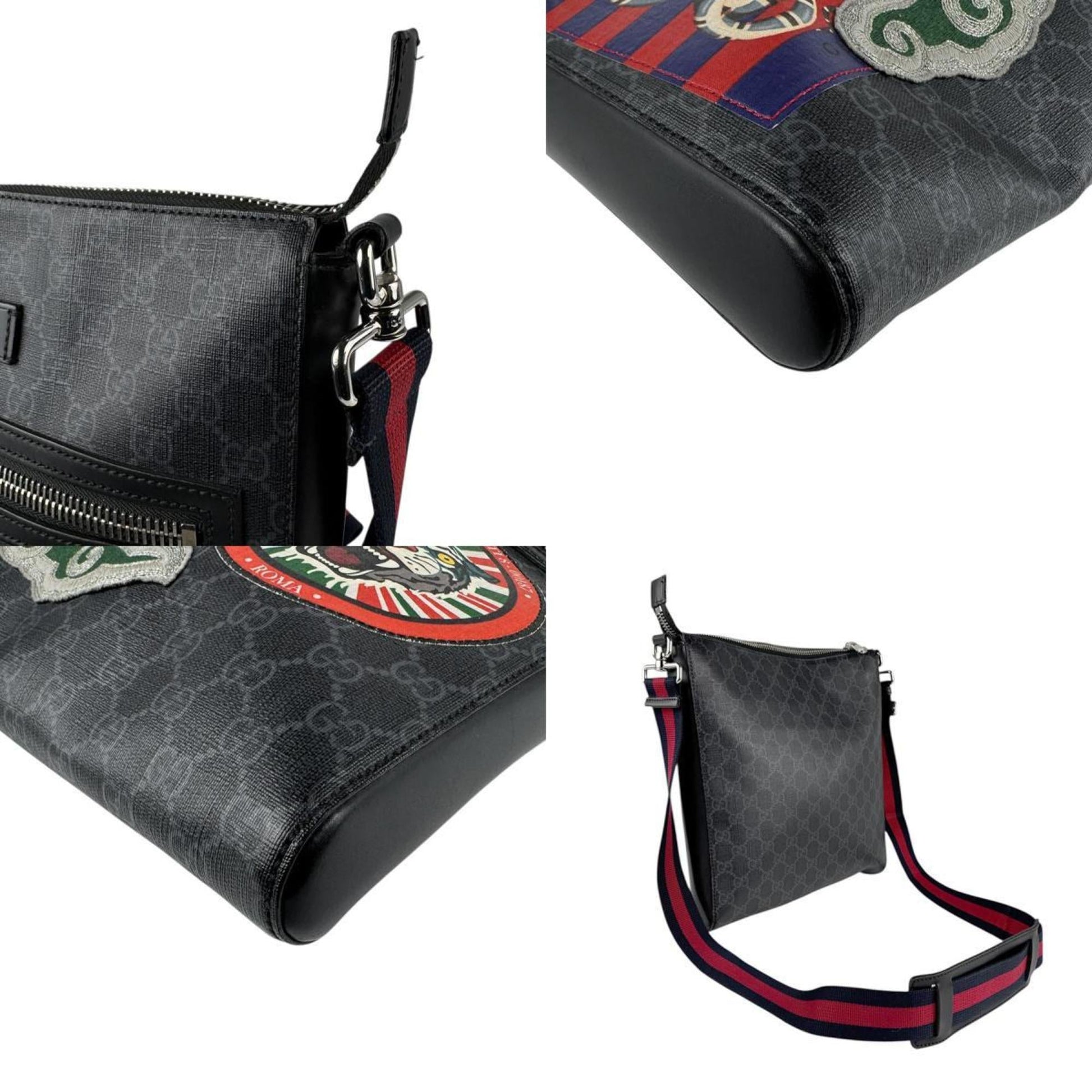 Gucci Black Gg Supreme Shoulder Bag