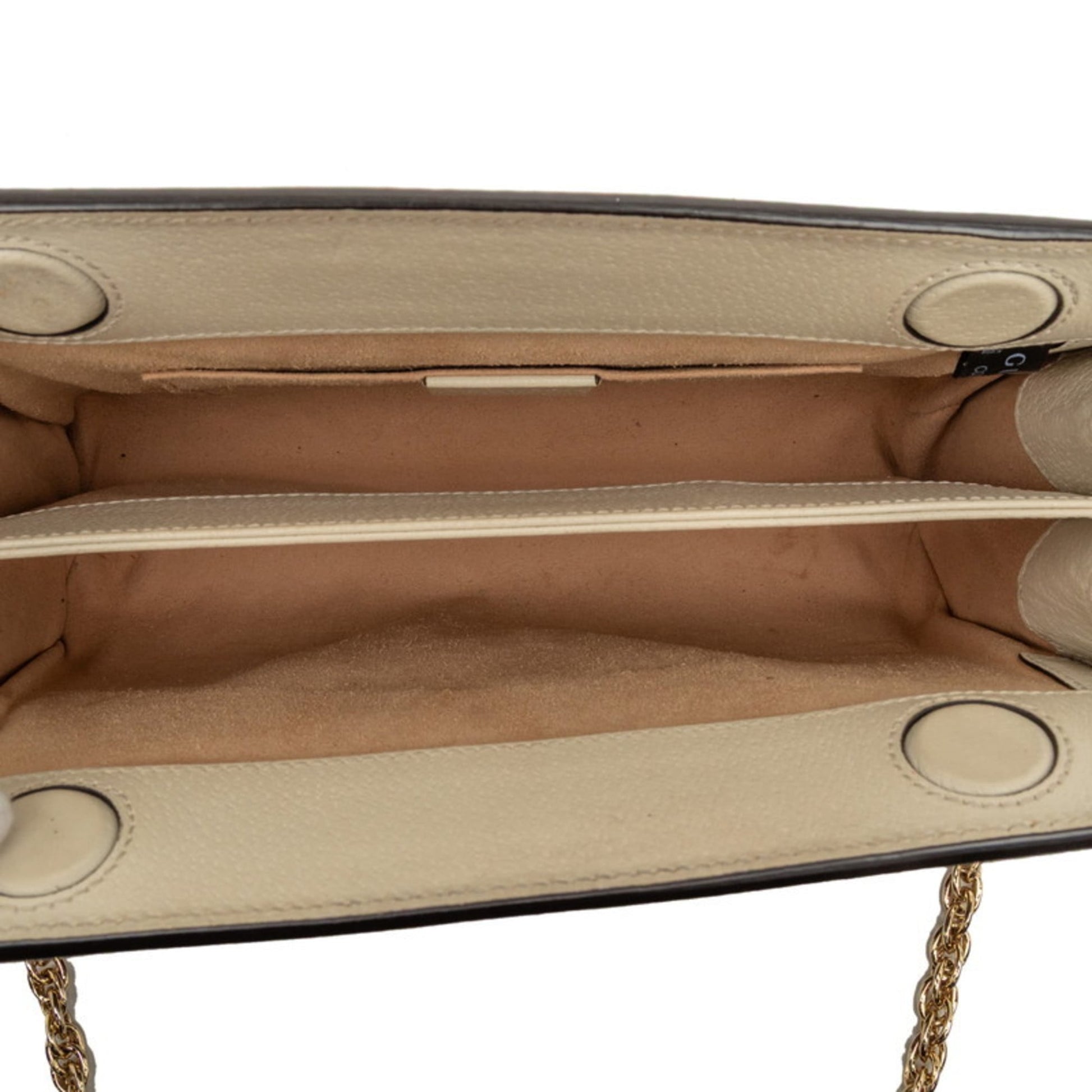 Gucci Beige Ivory Pvc Leather Shoulder Bag