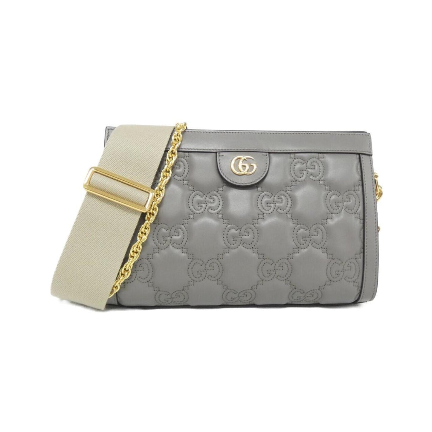 Gucci Gray Leather Shoulder Bag