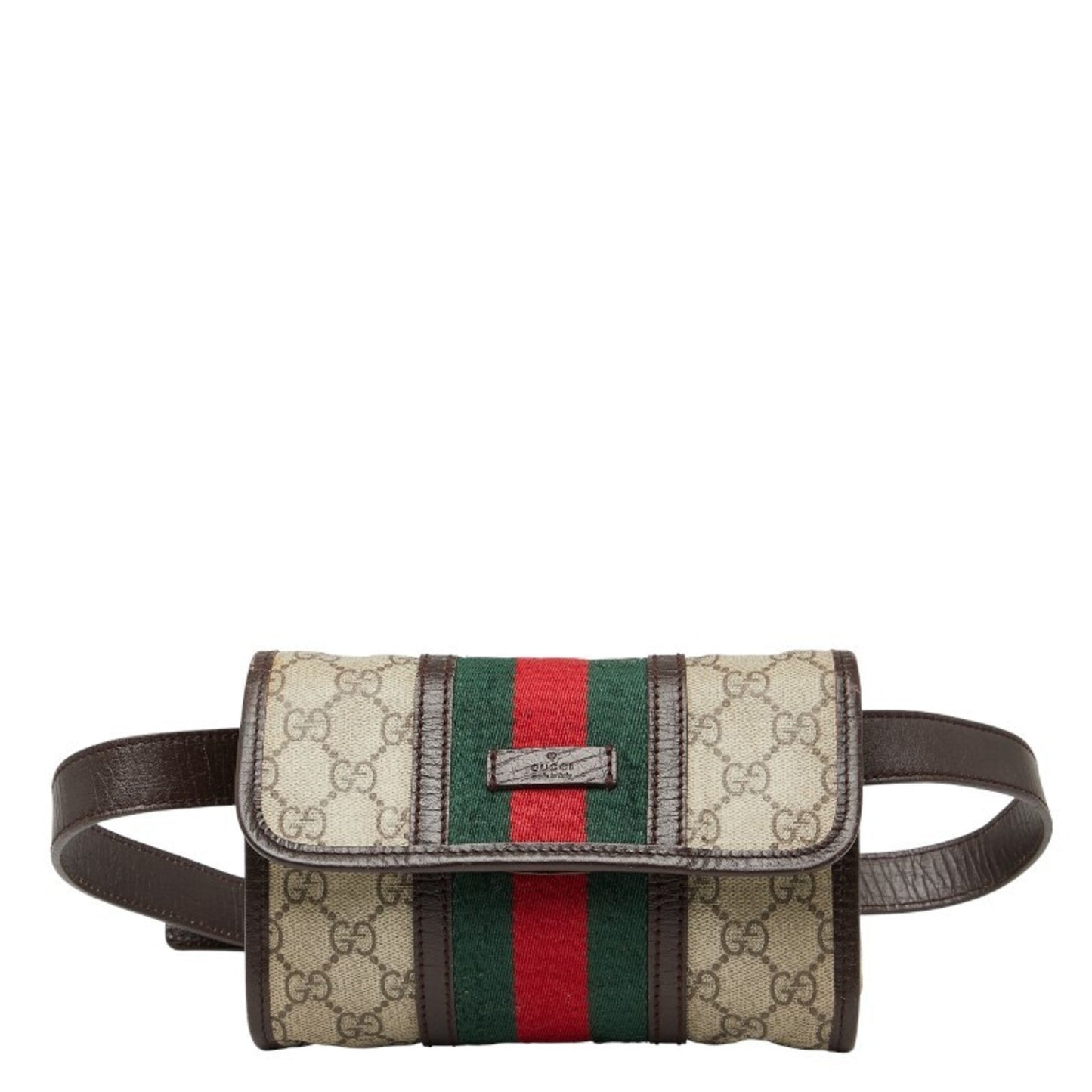 Gucci Sherry Line Beige Multi-Color Pvc Leather Sling Bag