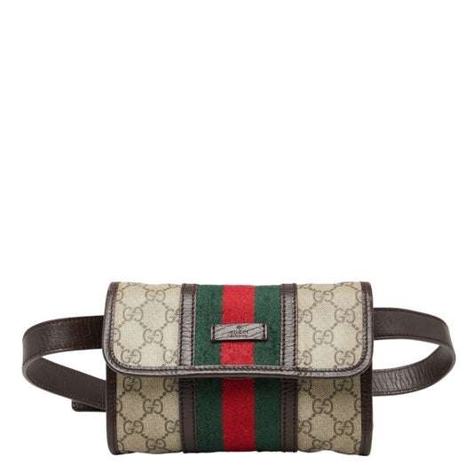 Gucci Sherry Line Beige Multi-Color Pvc Leather Sling Bag