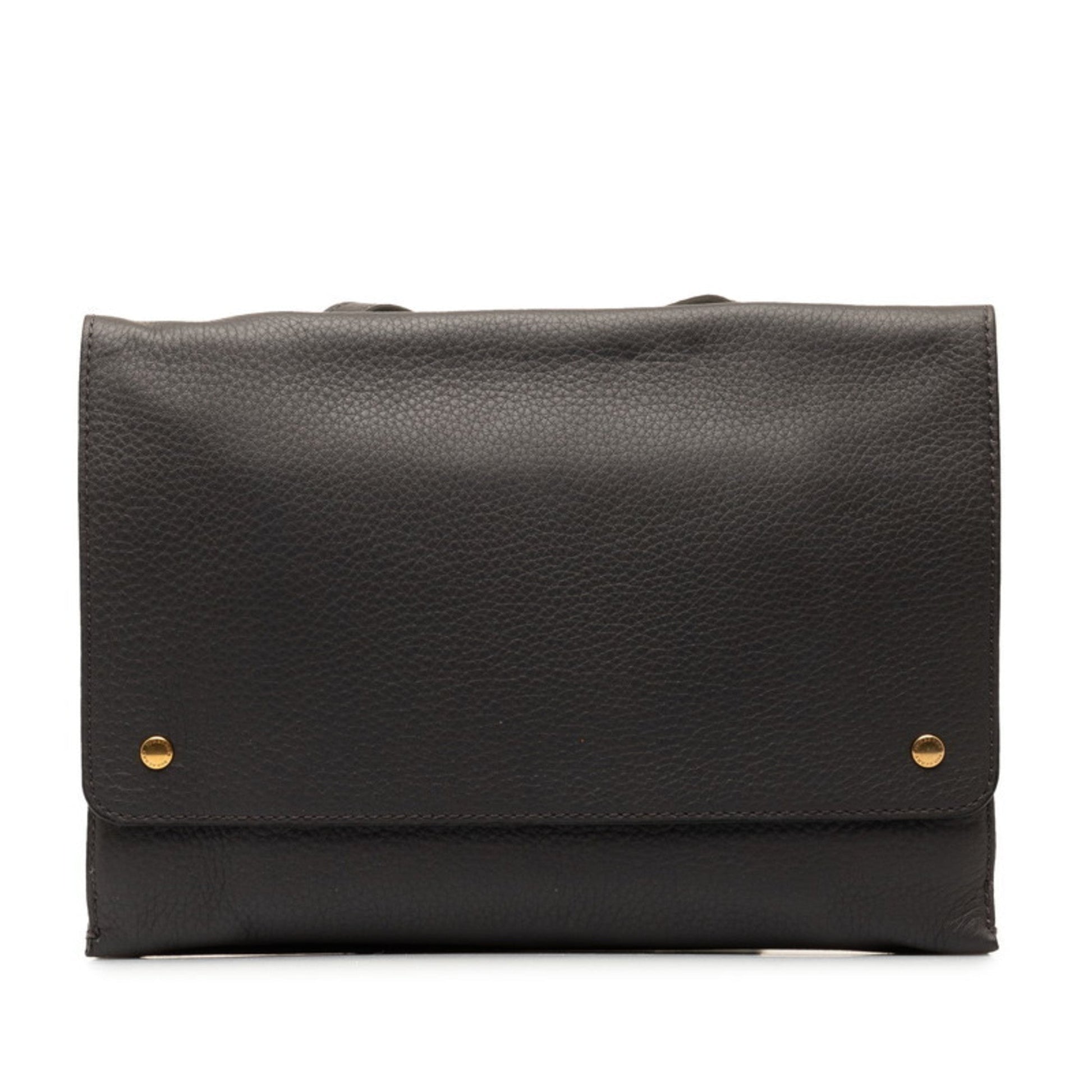 Burberry Shoulder Bag Leather Black Shoulder Bag 35
