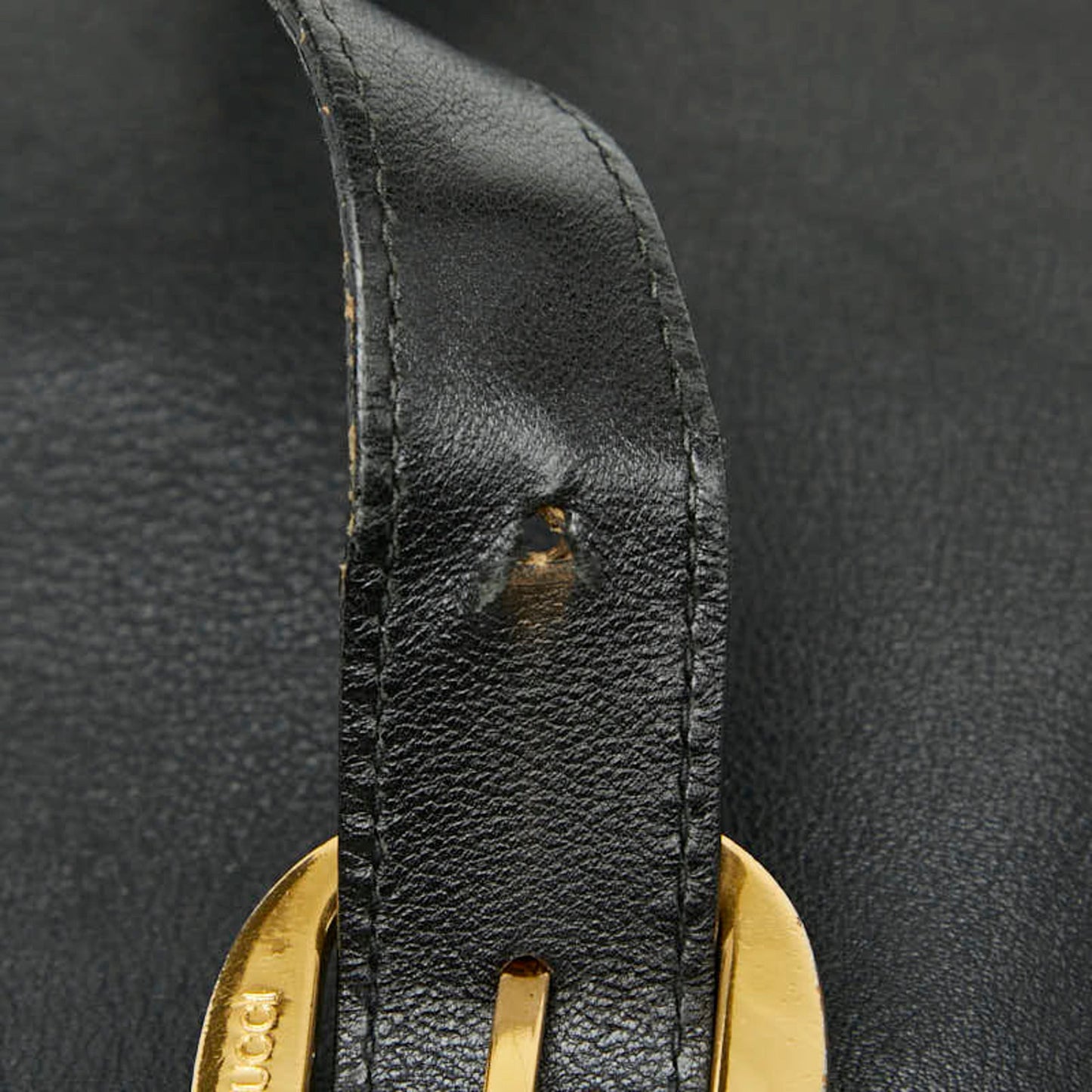 Gucci Black Leather Shoulder Bag Sling Bag