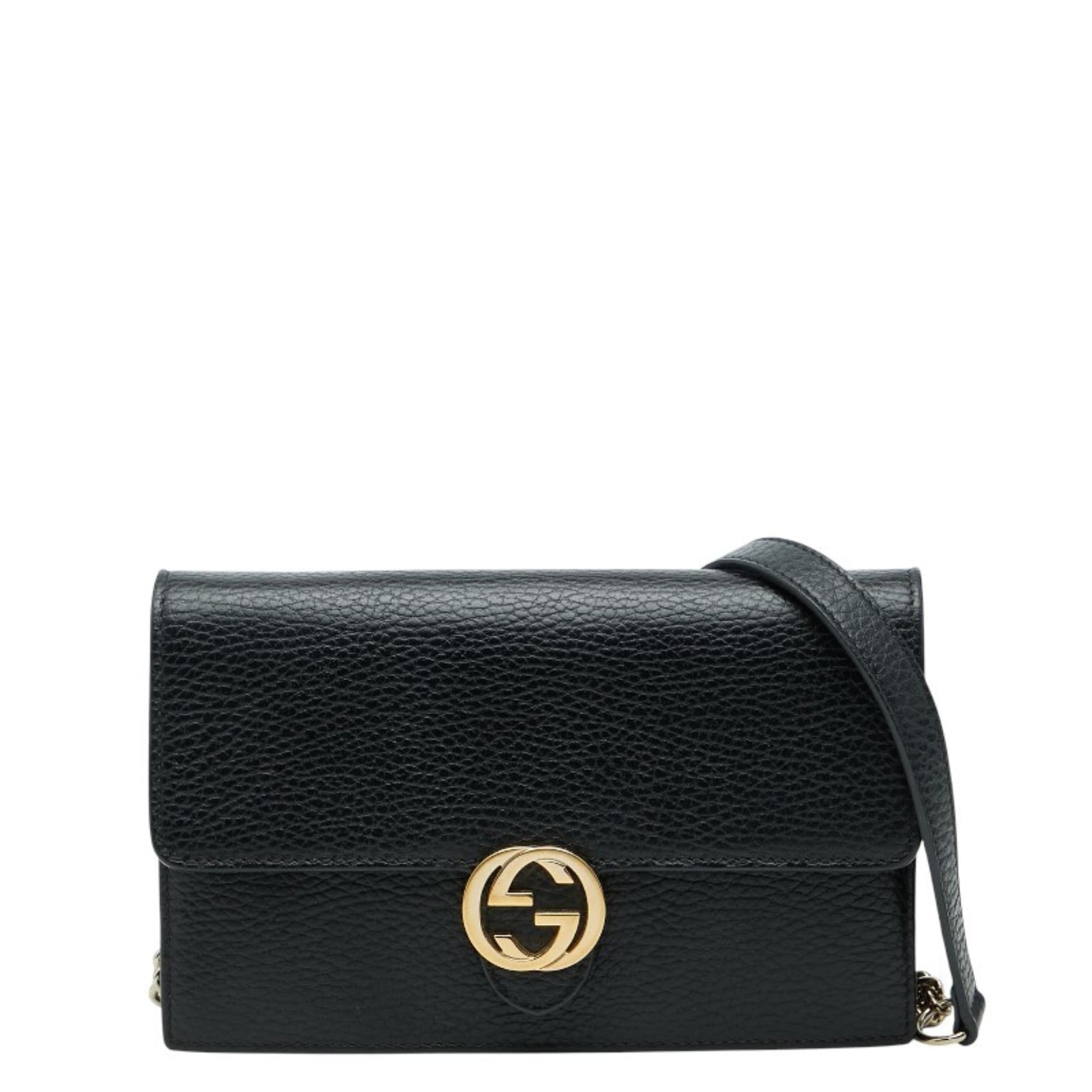 Gucci Black Leather Shoulder Bag