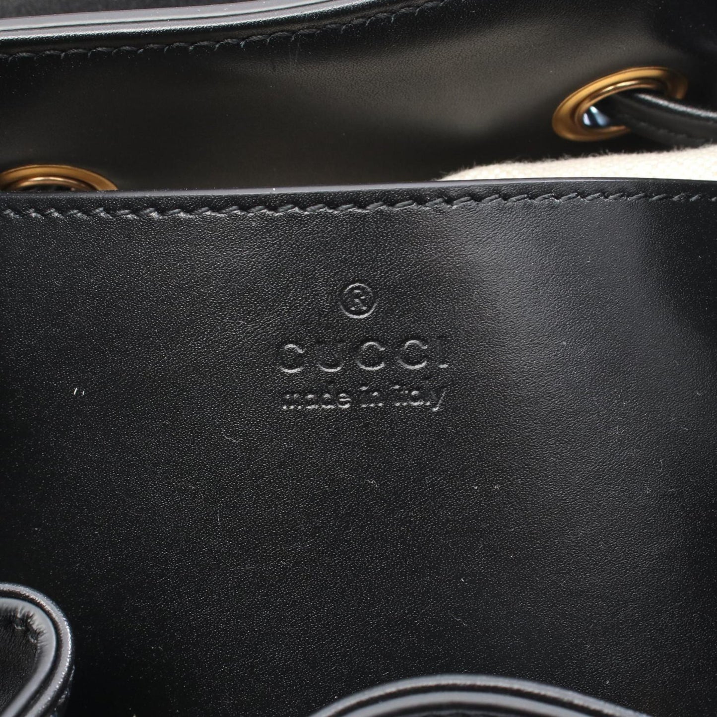 Gucci Black Leather Backpack