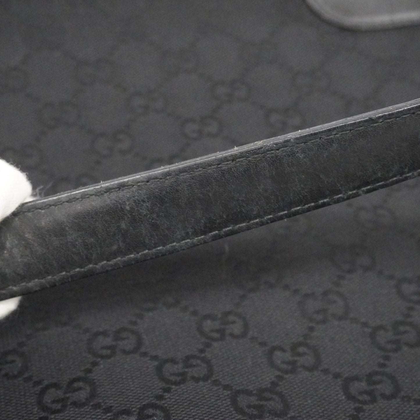 Gucci Black Canvas Shoulder Bag