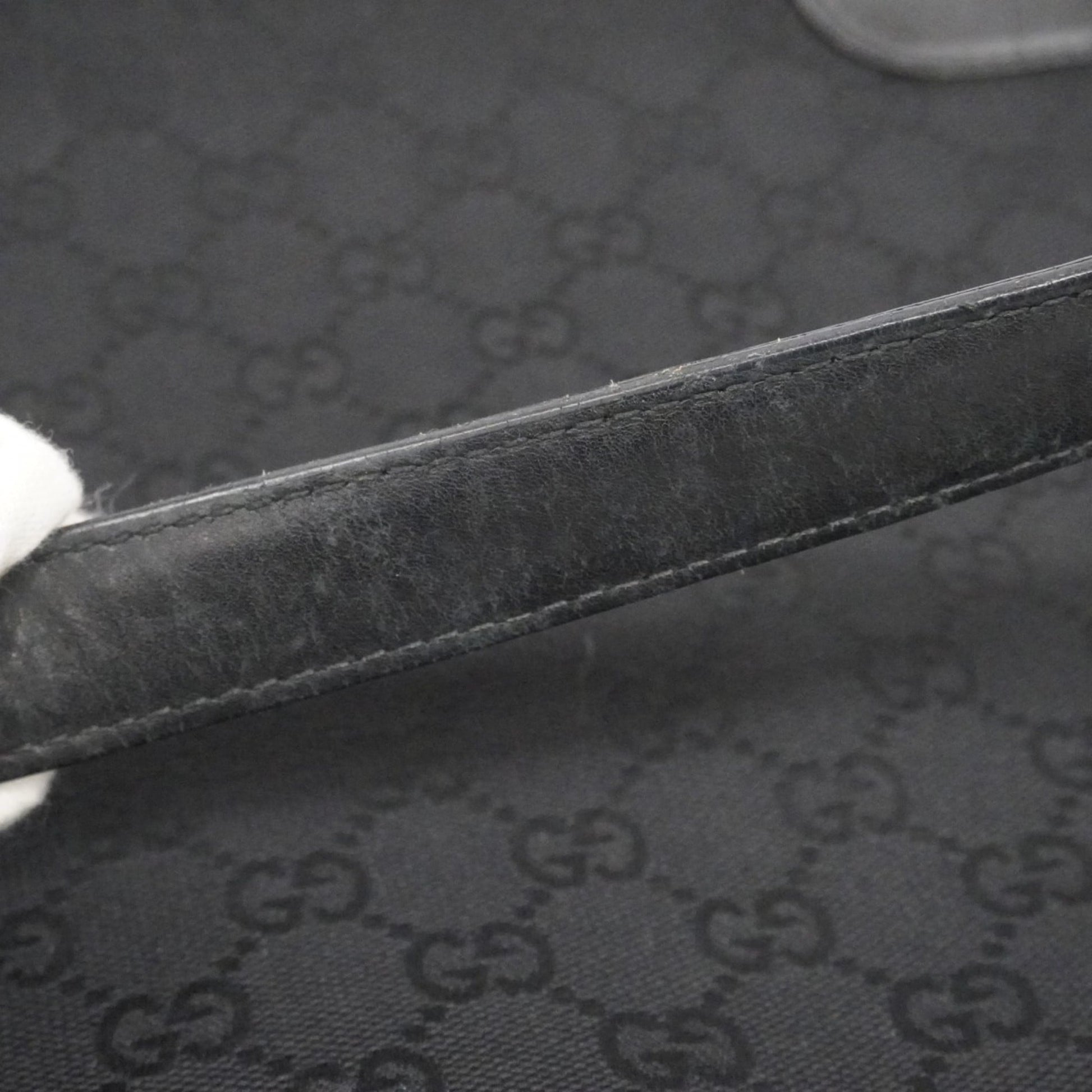 Gucci Black Canvas Shoulder Bag