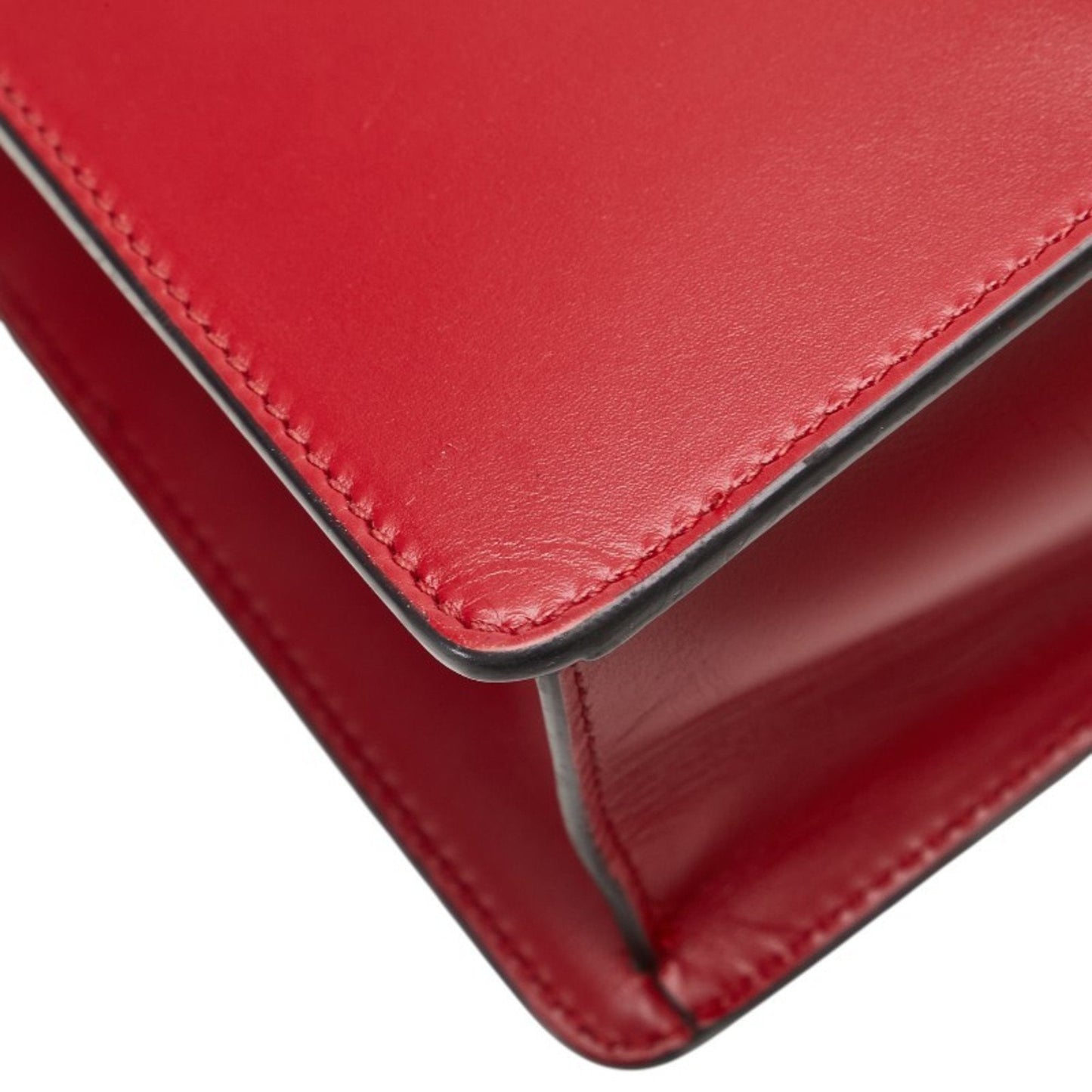 Gucci Navy Red Color Leather Shoulder Bag
