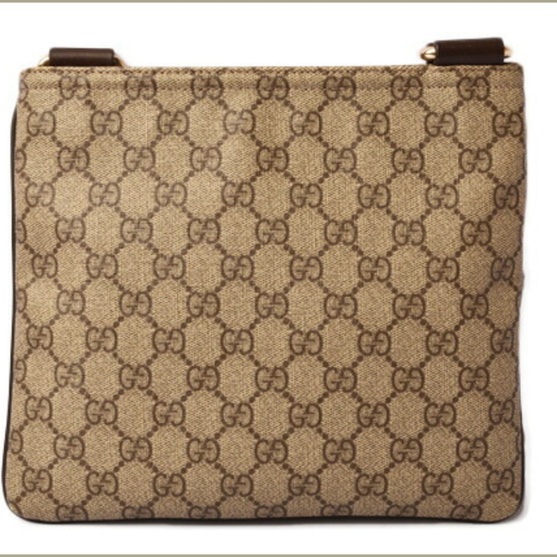 Gucci Beige Brown Gg Supreme Coated Canvas Messenger Bag Shoulder Bag