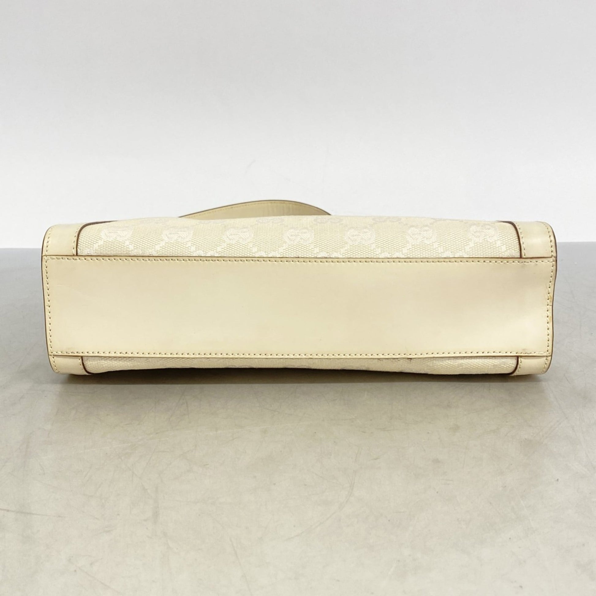 Gucci White Canvas Shoulder Bag