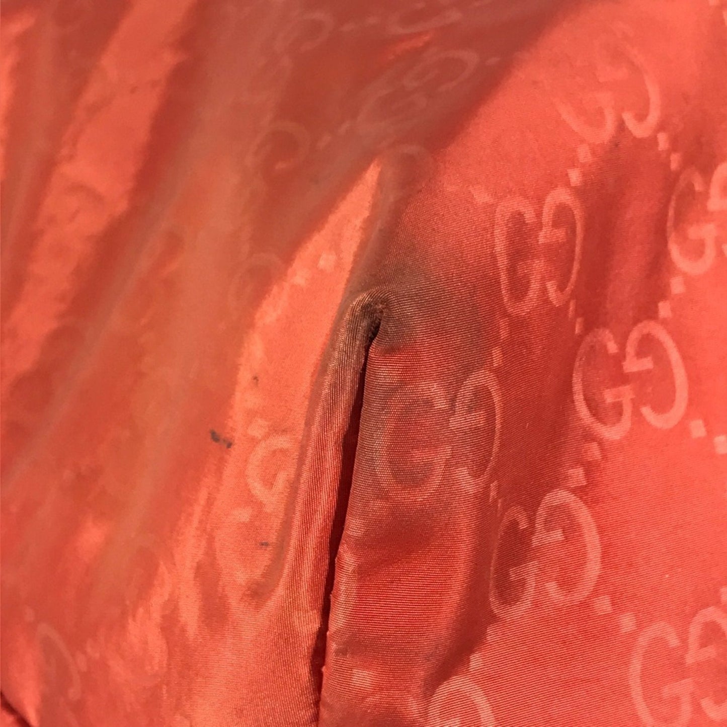Gucci Orange Nylon Handbag Shoulder Bag Tote Bag