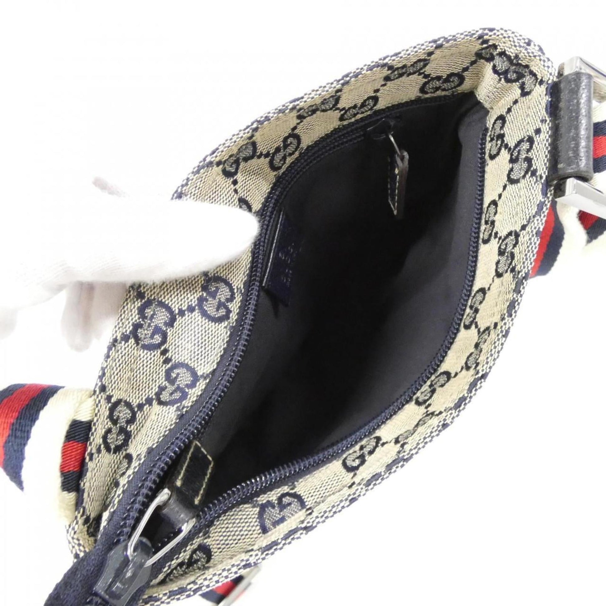 Gucci Silver Gg Canvas Shoulder Bag