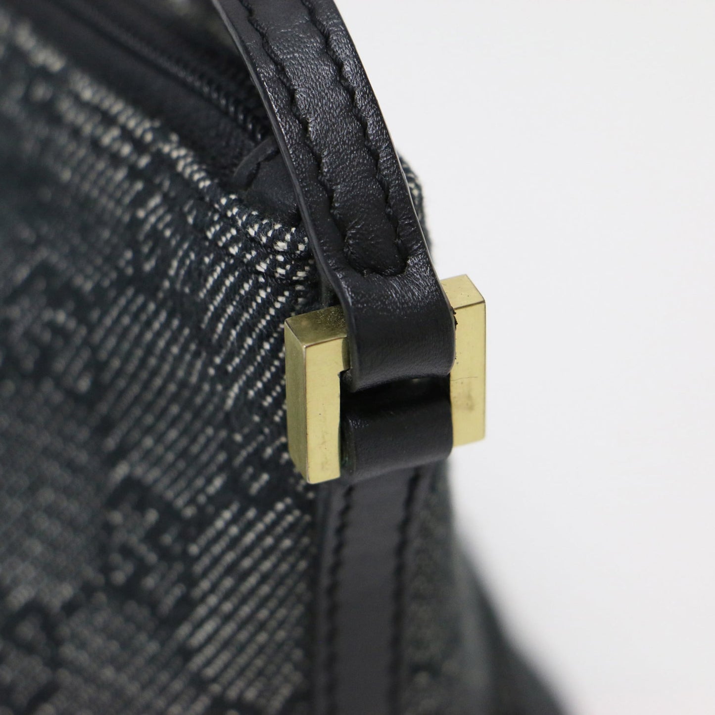 Gucci Black Gg Canvas Handbag