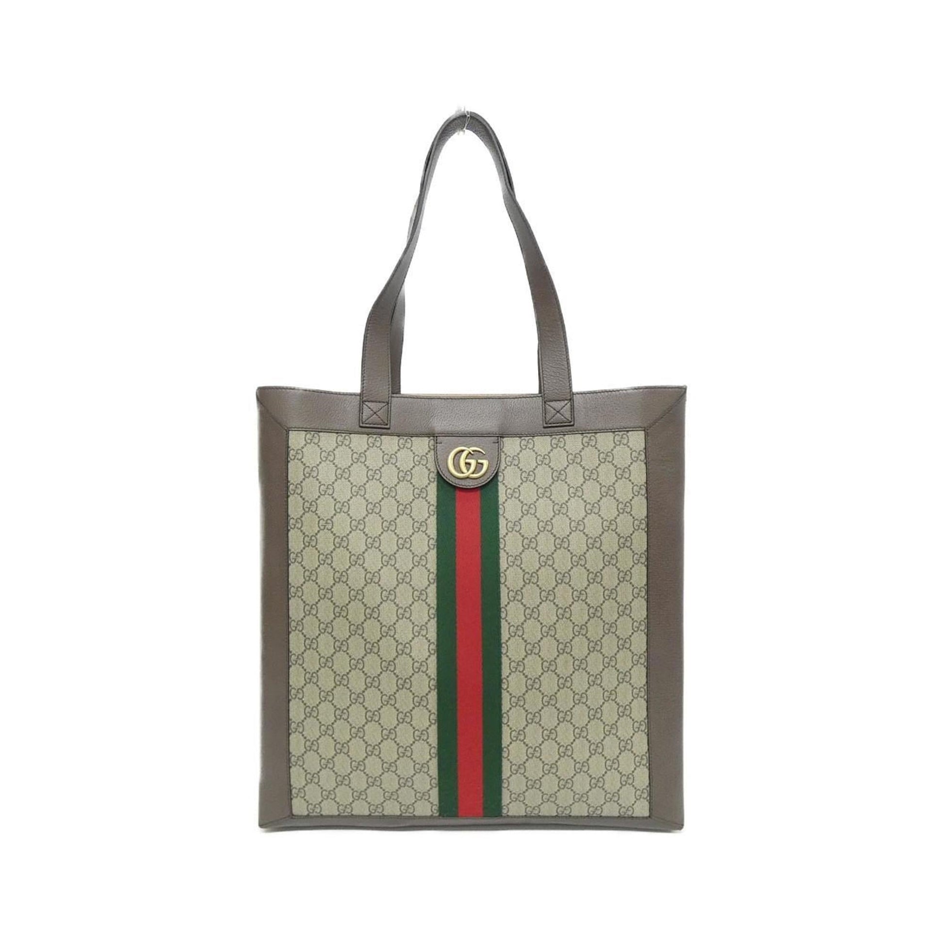 Gucci Beige Brown Canvas Handbag