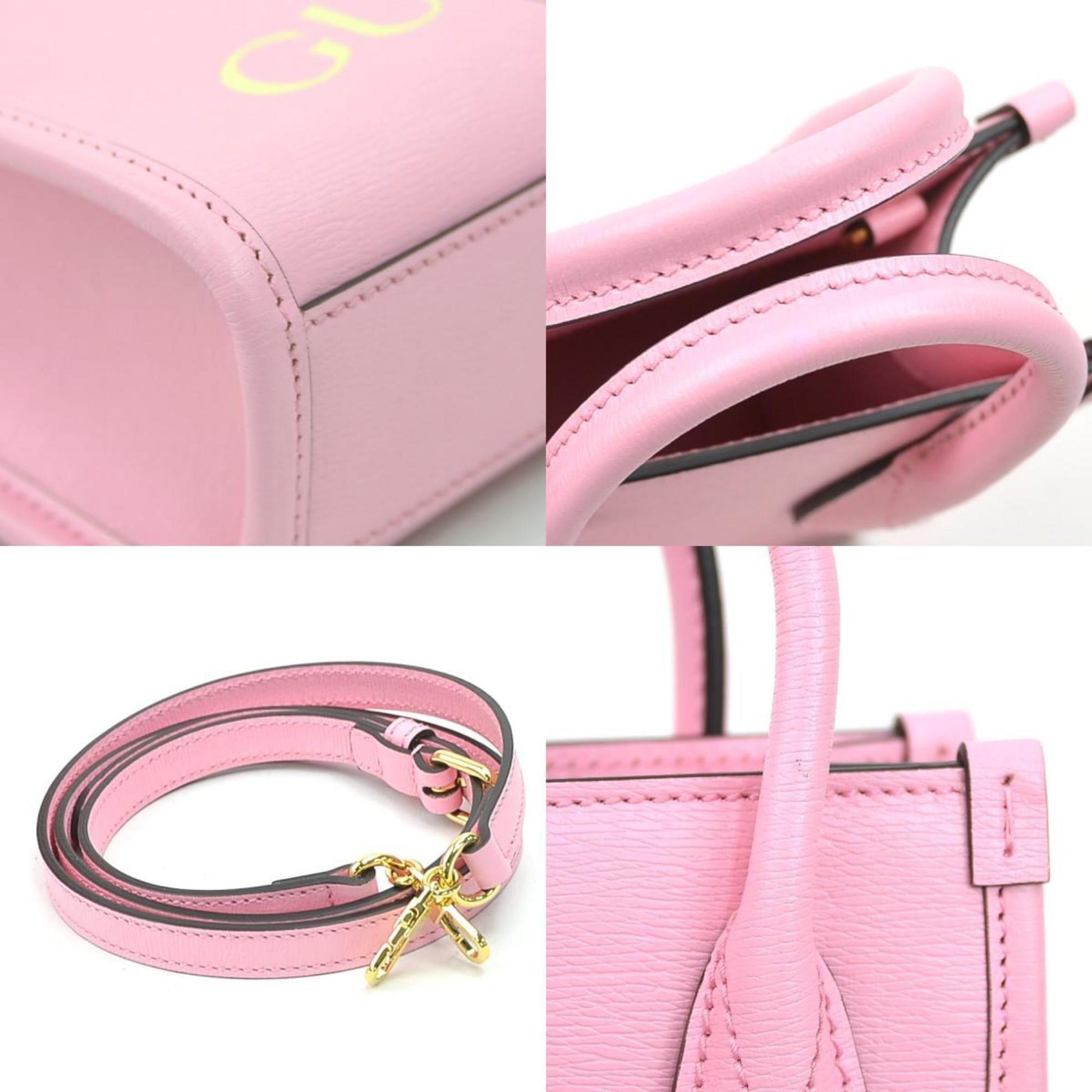 Gucci Pink Leather Handbag Shoulder Bag