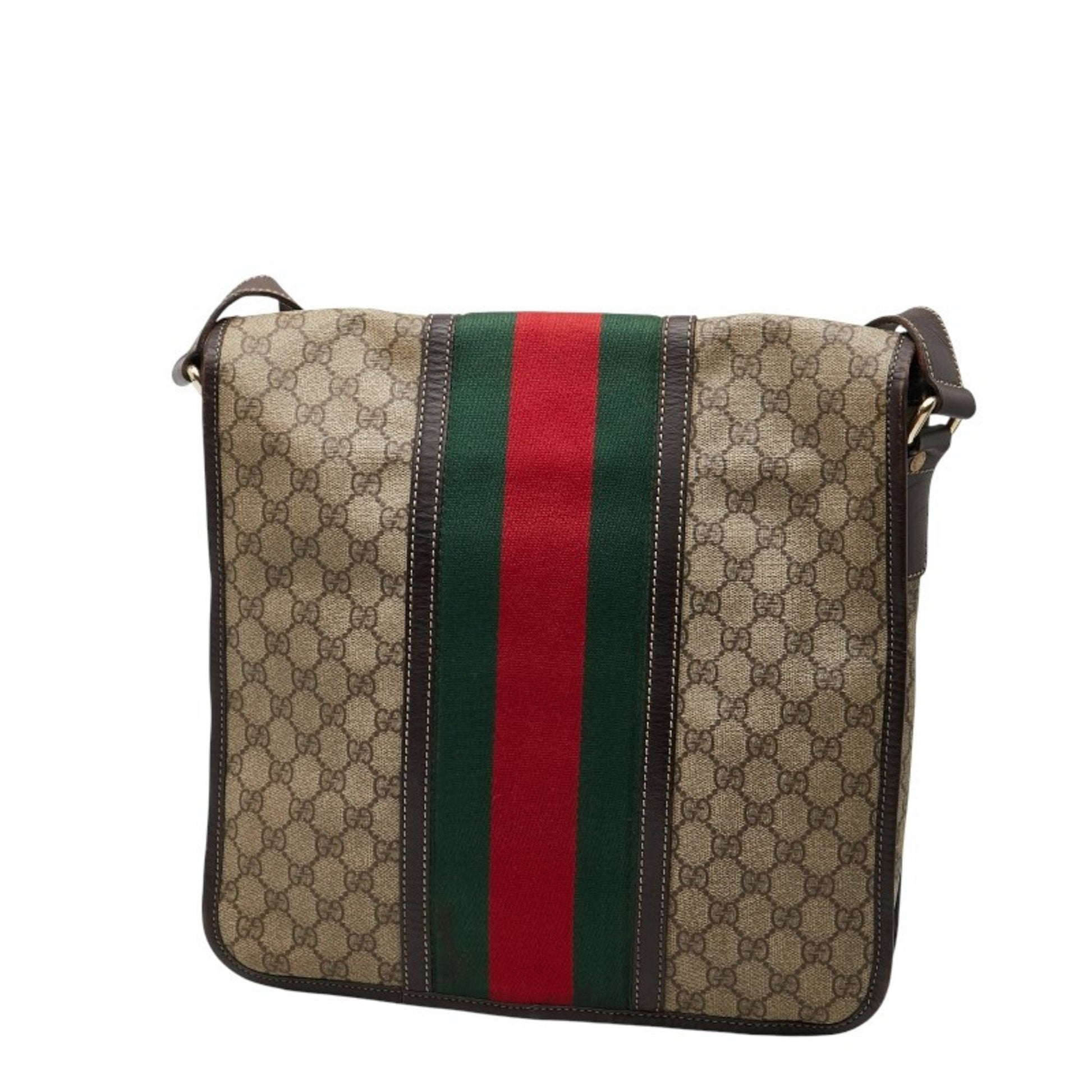 Gucci Beige Multi-Color Pvc Leather Shoulder Bag