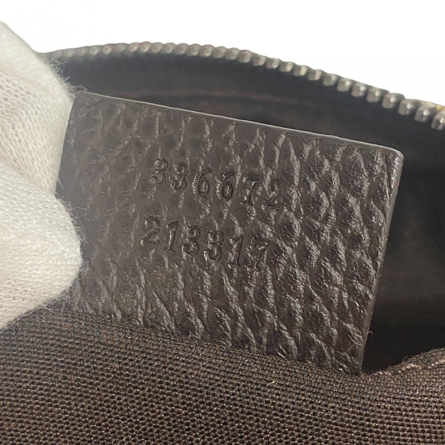 Gucci Brown Canvas Leather Pouch Sling Bag