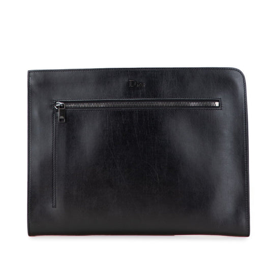 Dior Handbag Christian Clutch Bag 3 Leather Black