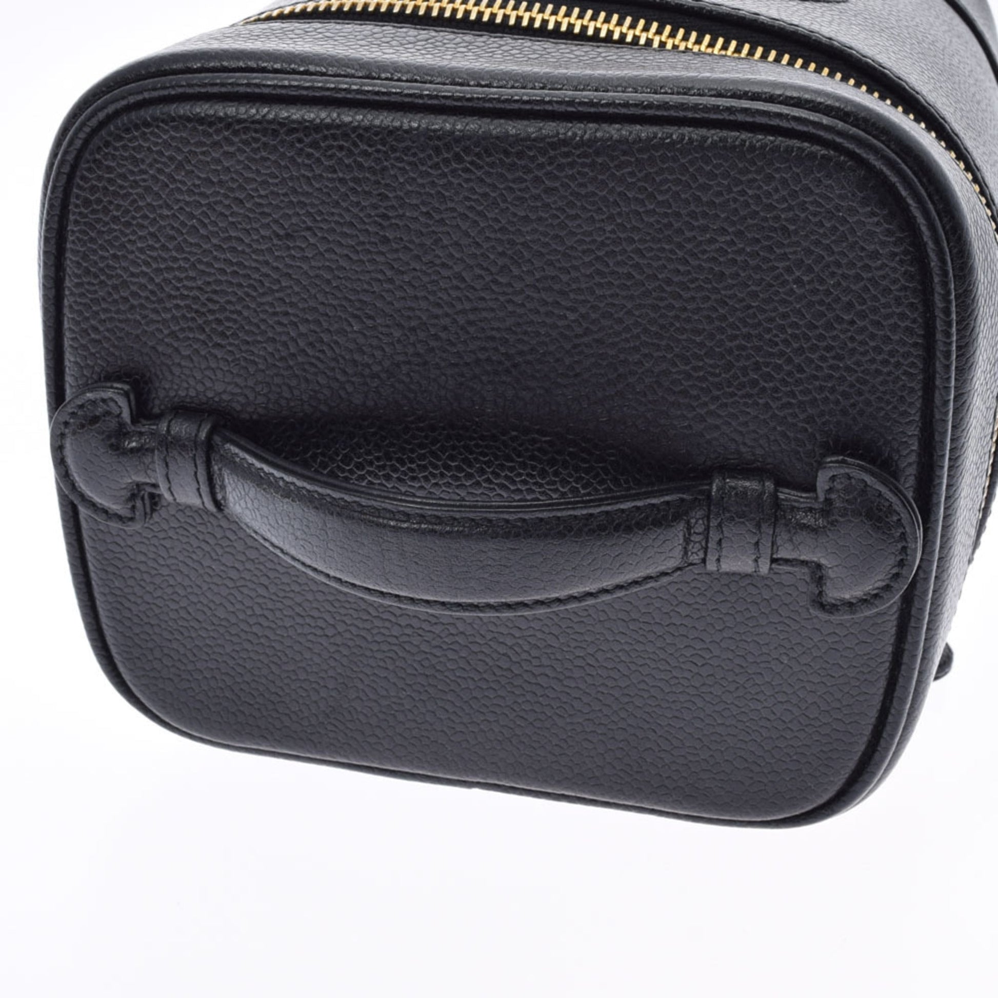 Chanel Vanity Black Ladies Caviar Skin Handbag