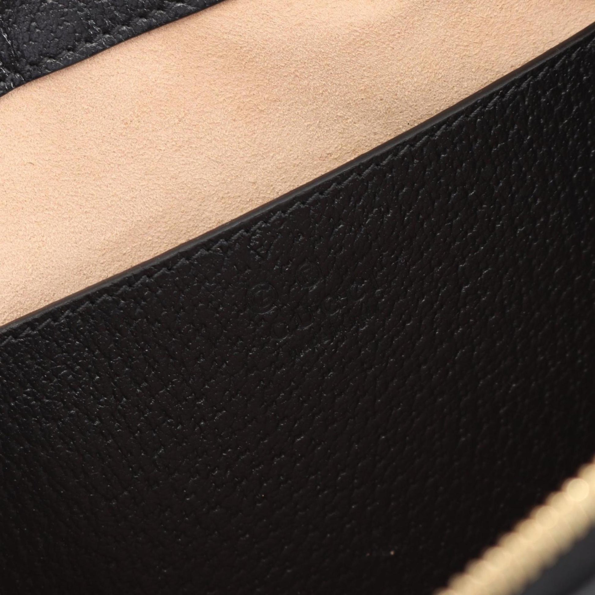 Gucci Black Multi-Color Leather Handbag