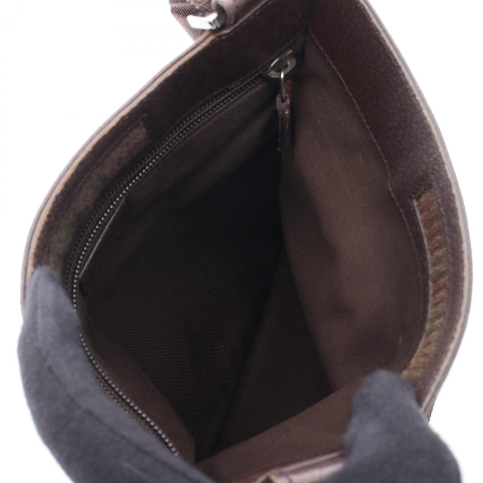 Gucci Beige Brown Gg Canvas Leather Shoulder Bag