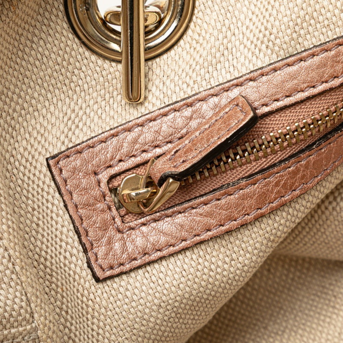 Gucci Gold Pink Leather Shoulder Bag