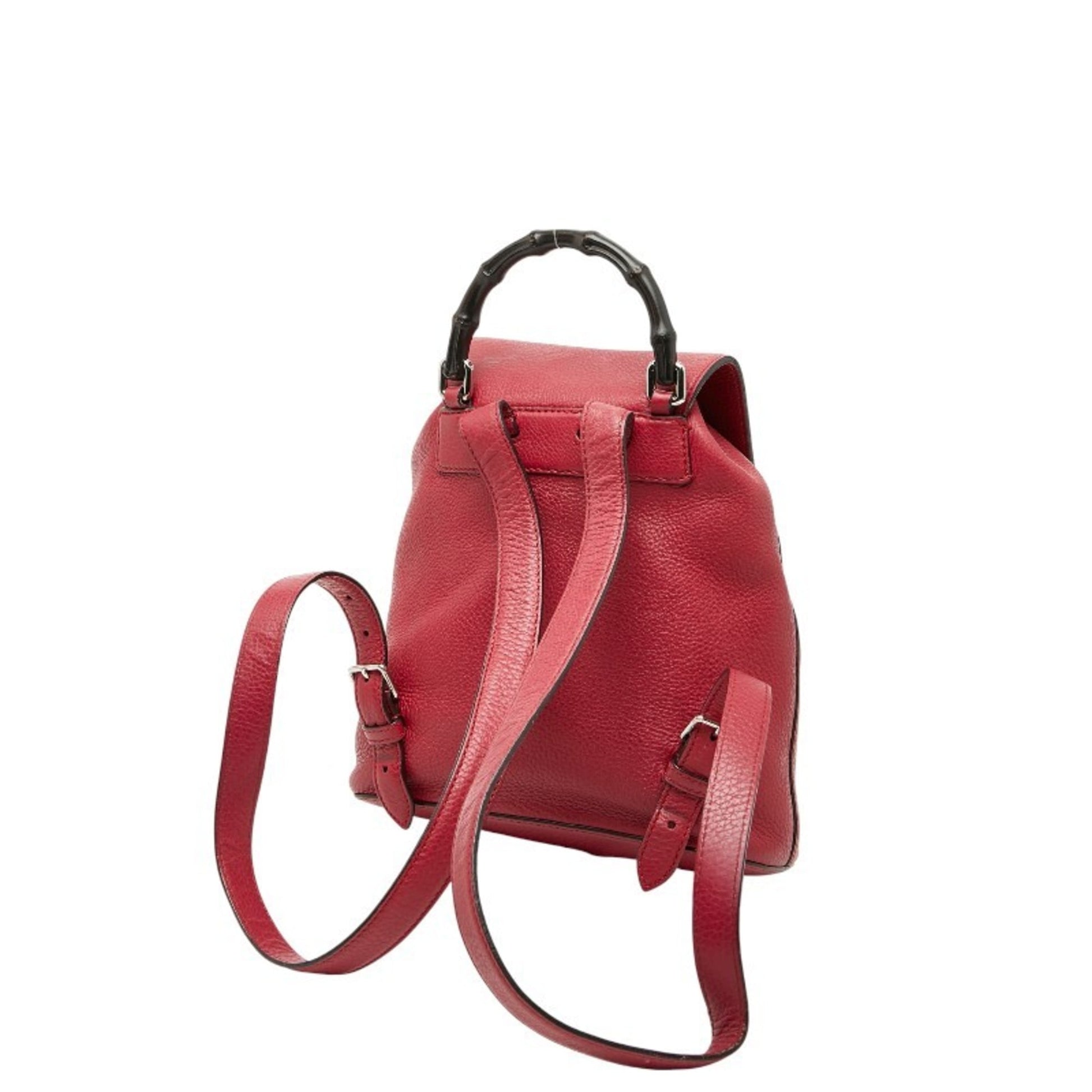 Gucci Red Color Leather Backpack