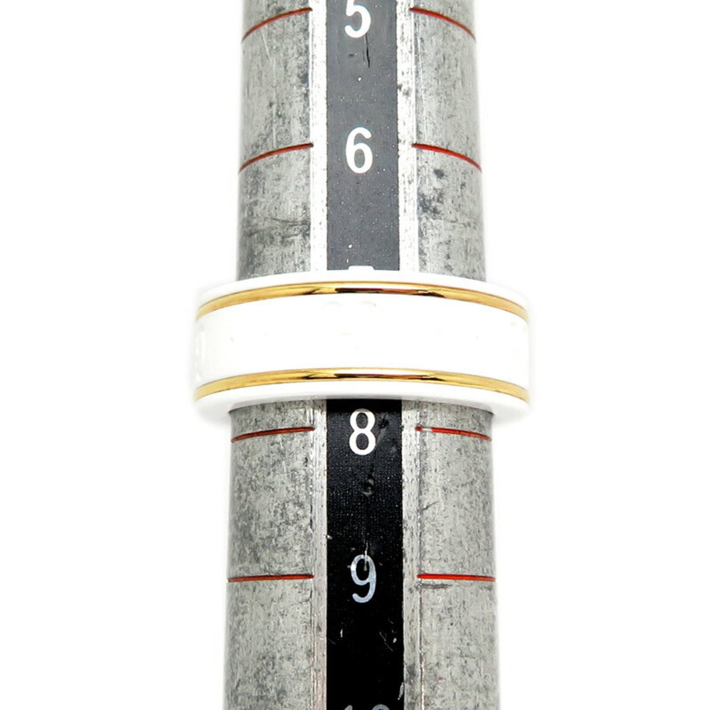 Gucci White Yellow Gold Yellow Gold (18K) Ceramic Band Ring