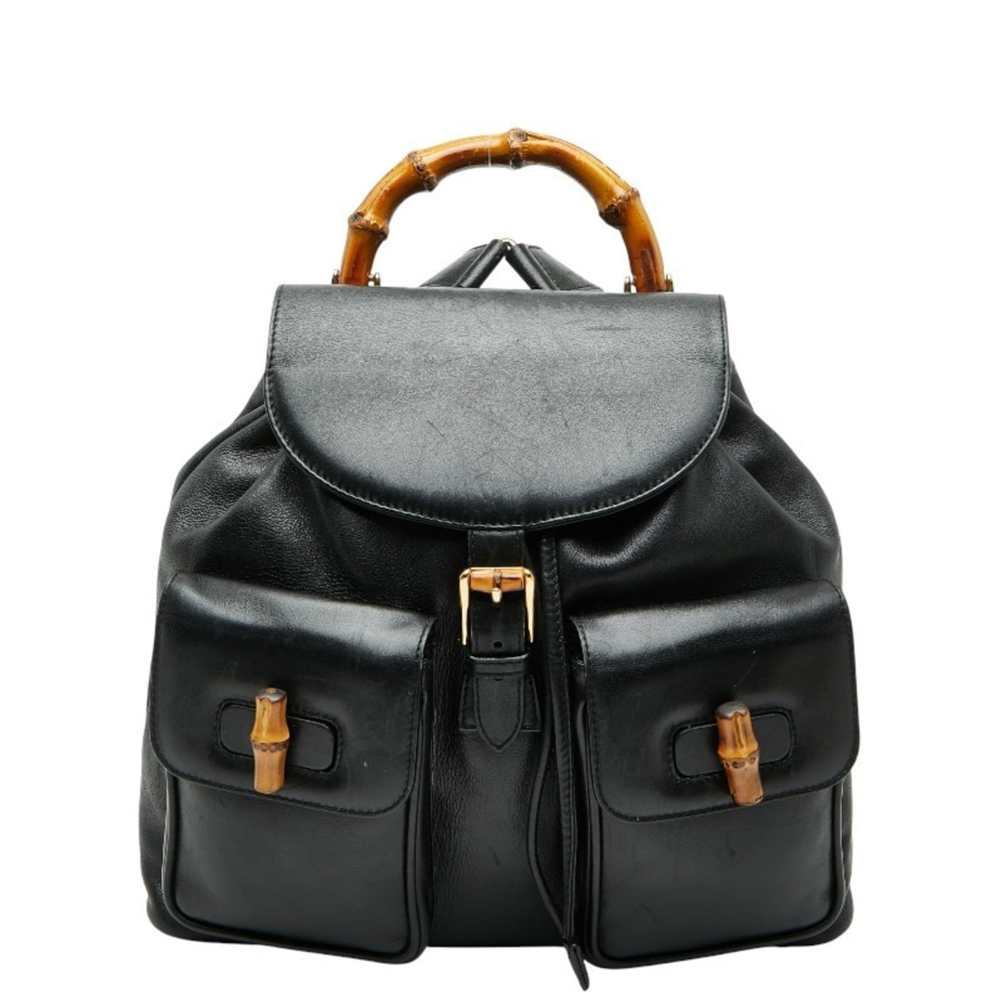 Gucci Black Leather Backpack