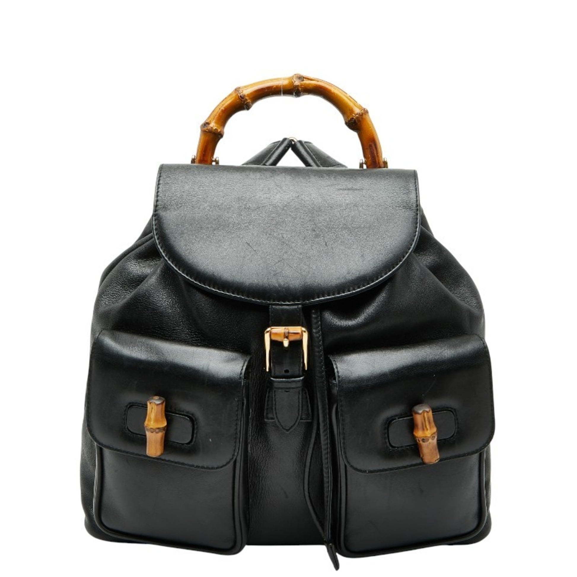 Gucci Black Leather Backpack