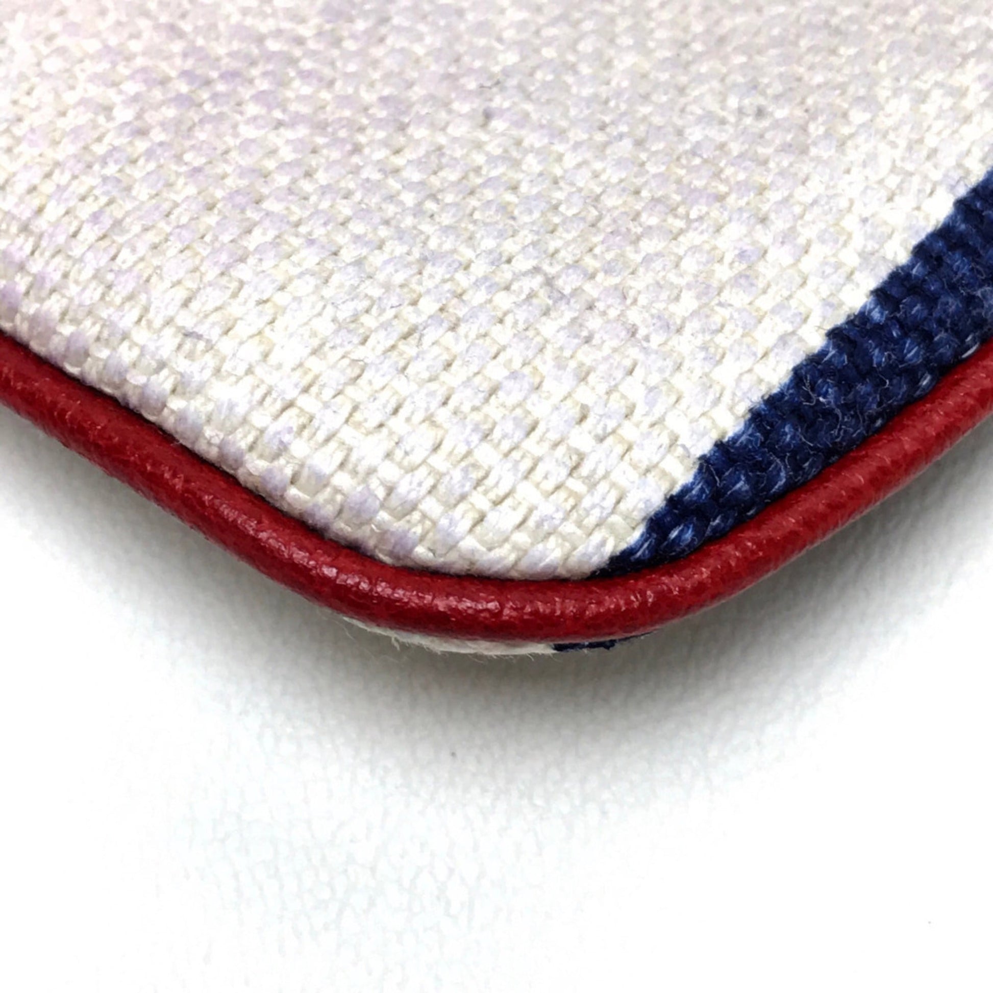 Gucci Red Color Canvas Leather Clutch Bag
